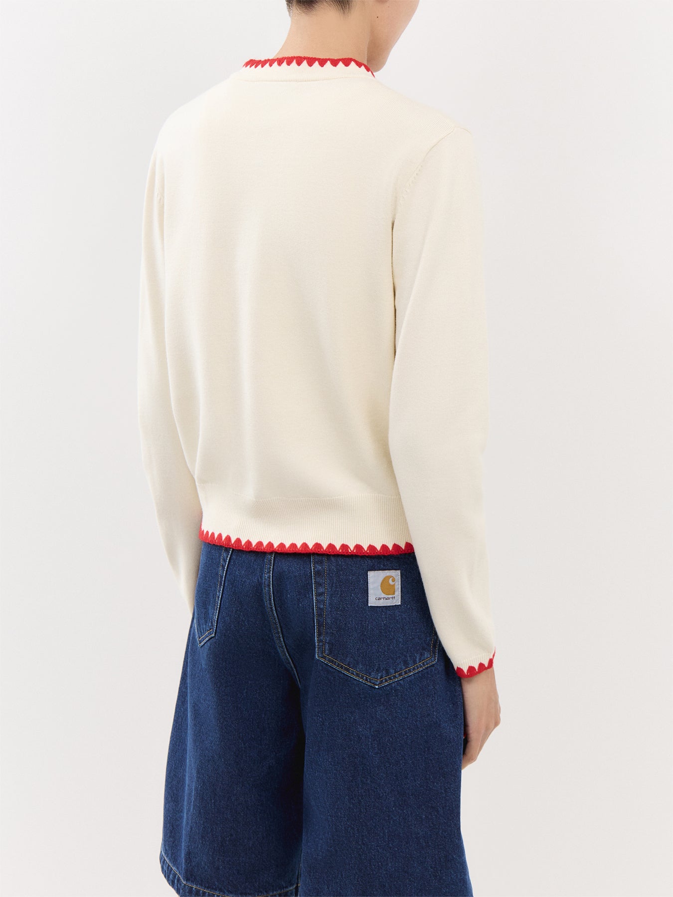 Tomato Embroidered Cardi