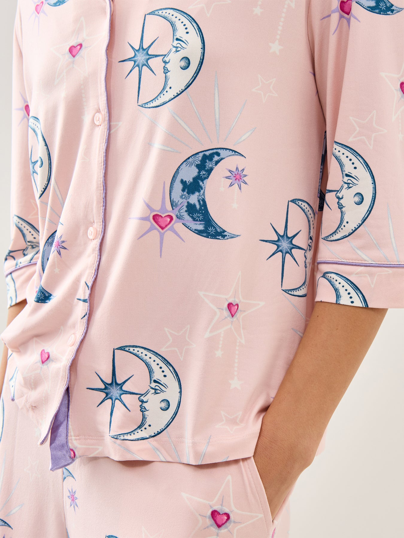 Night Sky Short Pyjama Set Pink
