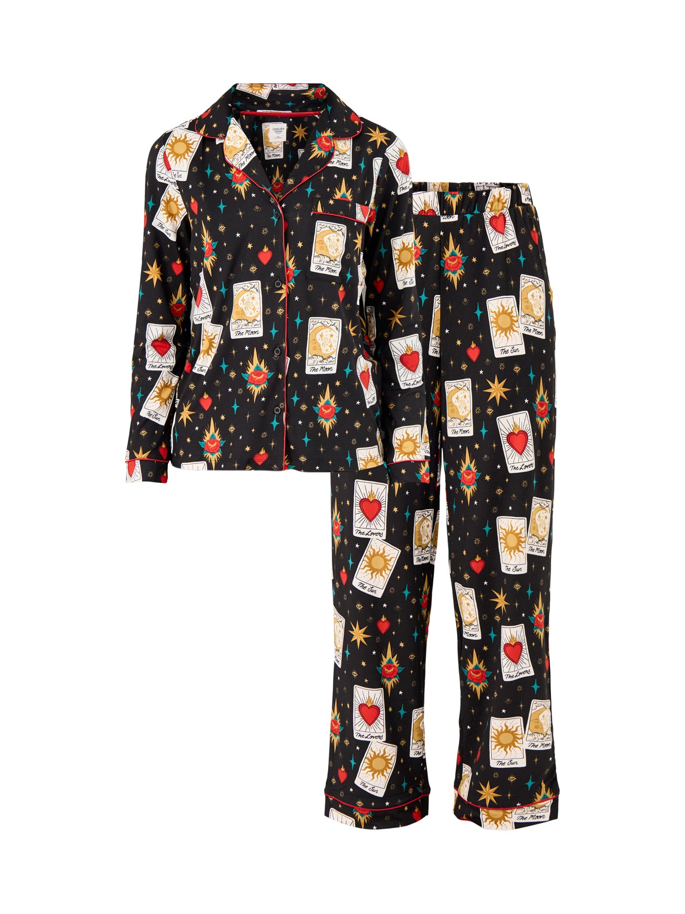 Mystical Tarot Card Pyjama Set Black Black