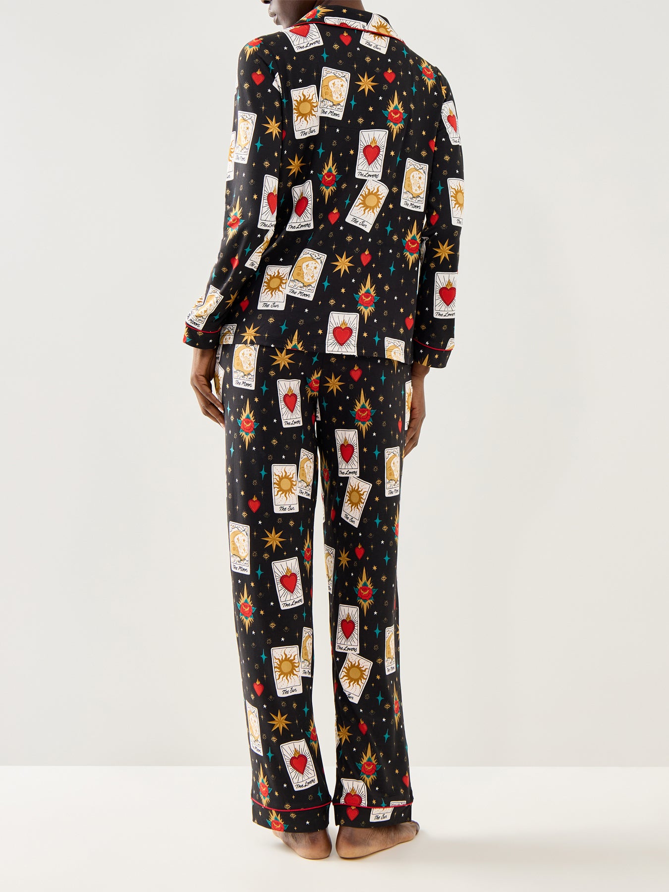 Mystical Tarot Card Pyjama Set Black Black