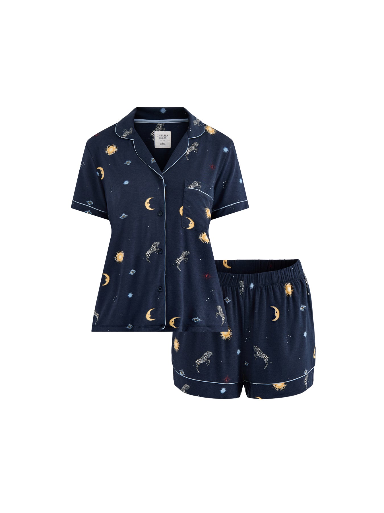 Celestial Zebra Pyjama Set Navy