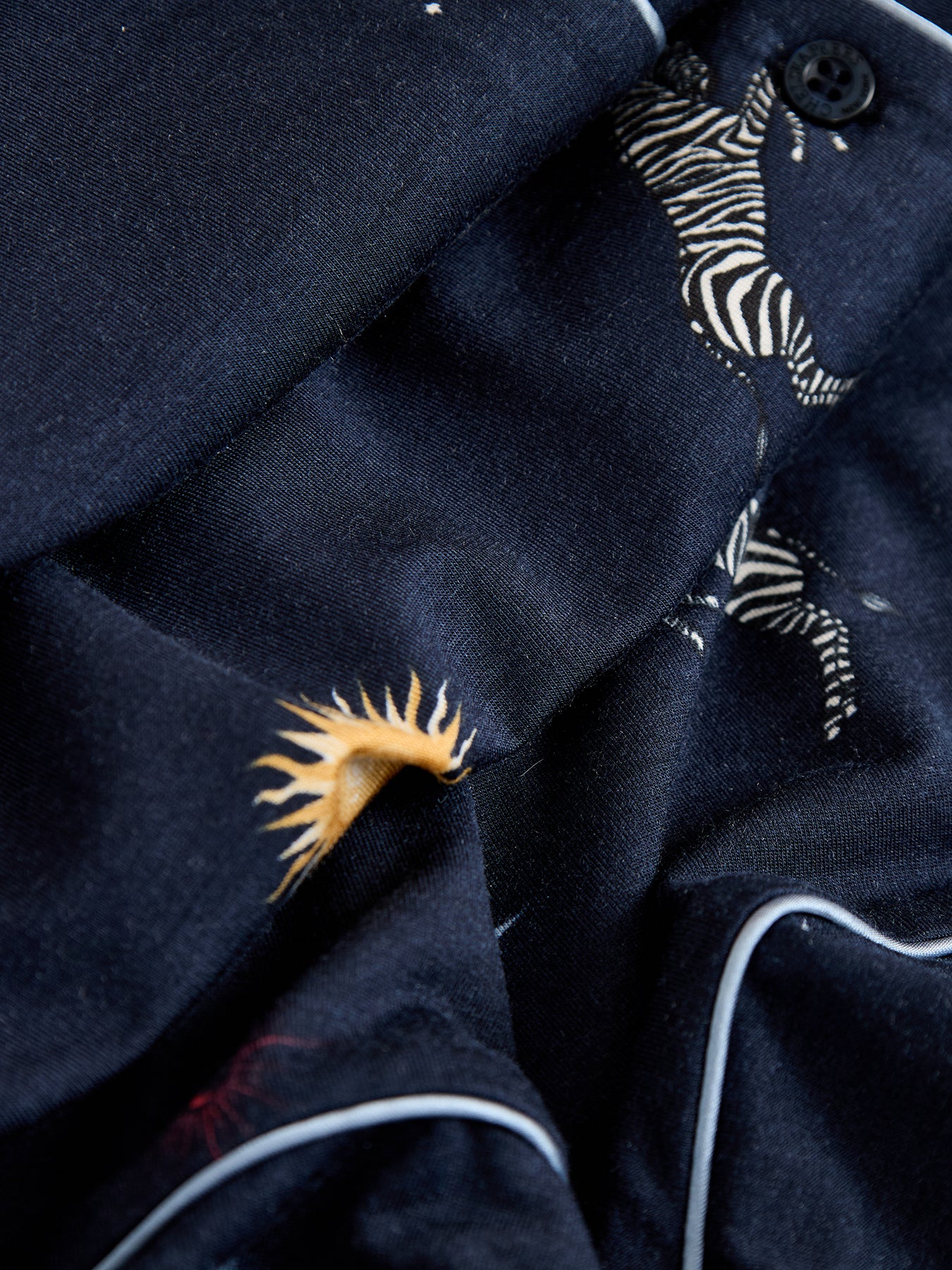 Celestial Zebra Pyjama Set Navy