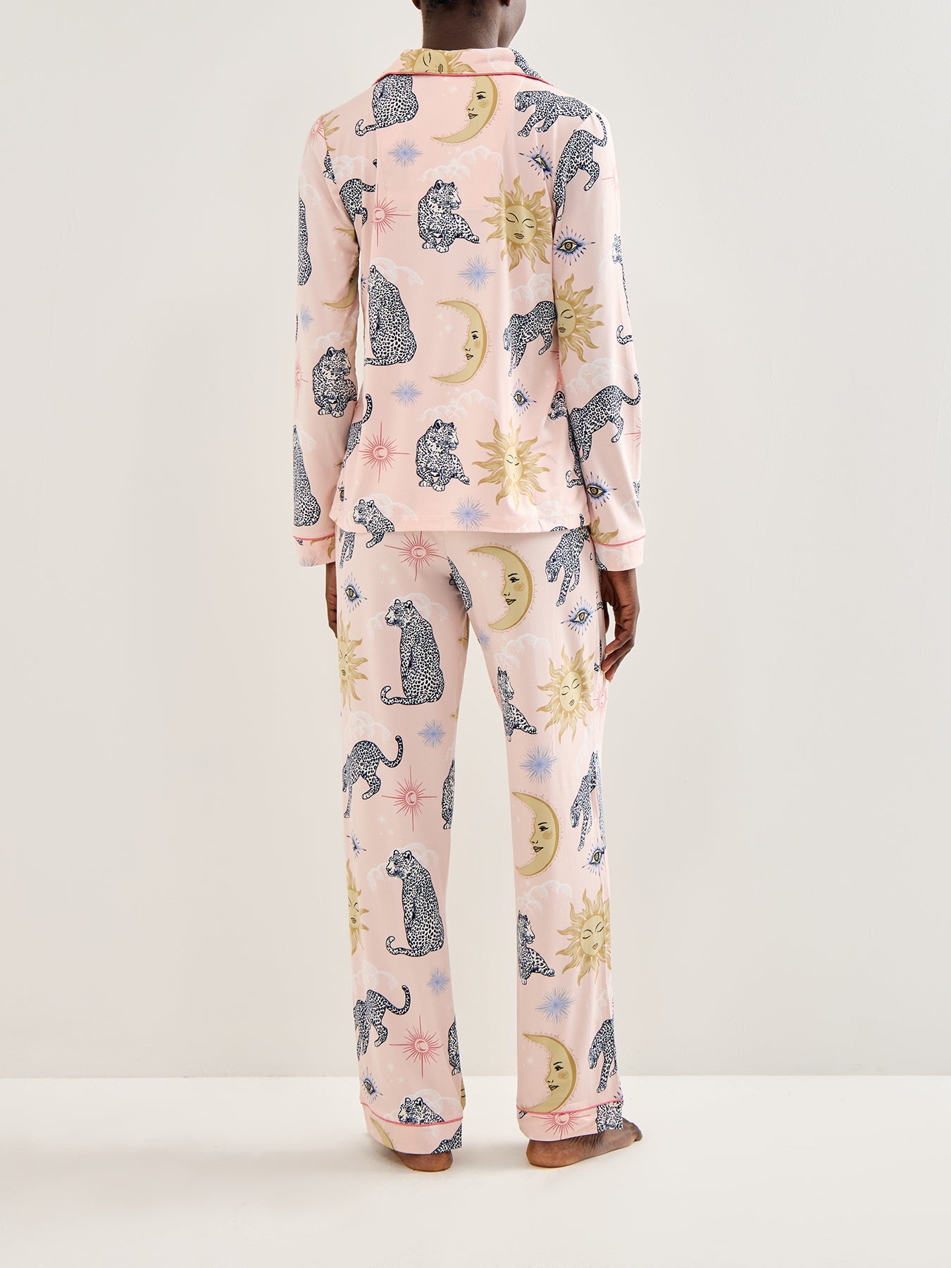 Celestial Leopard Pyjama Set Pink