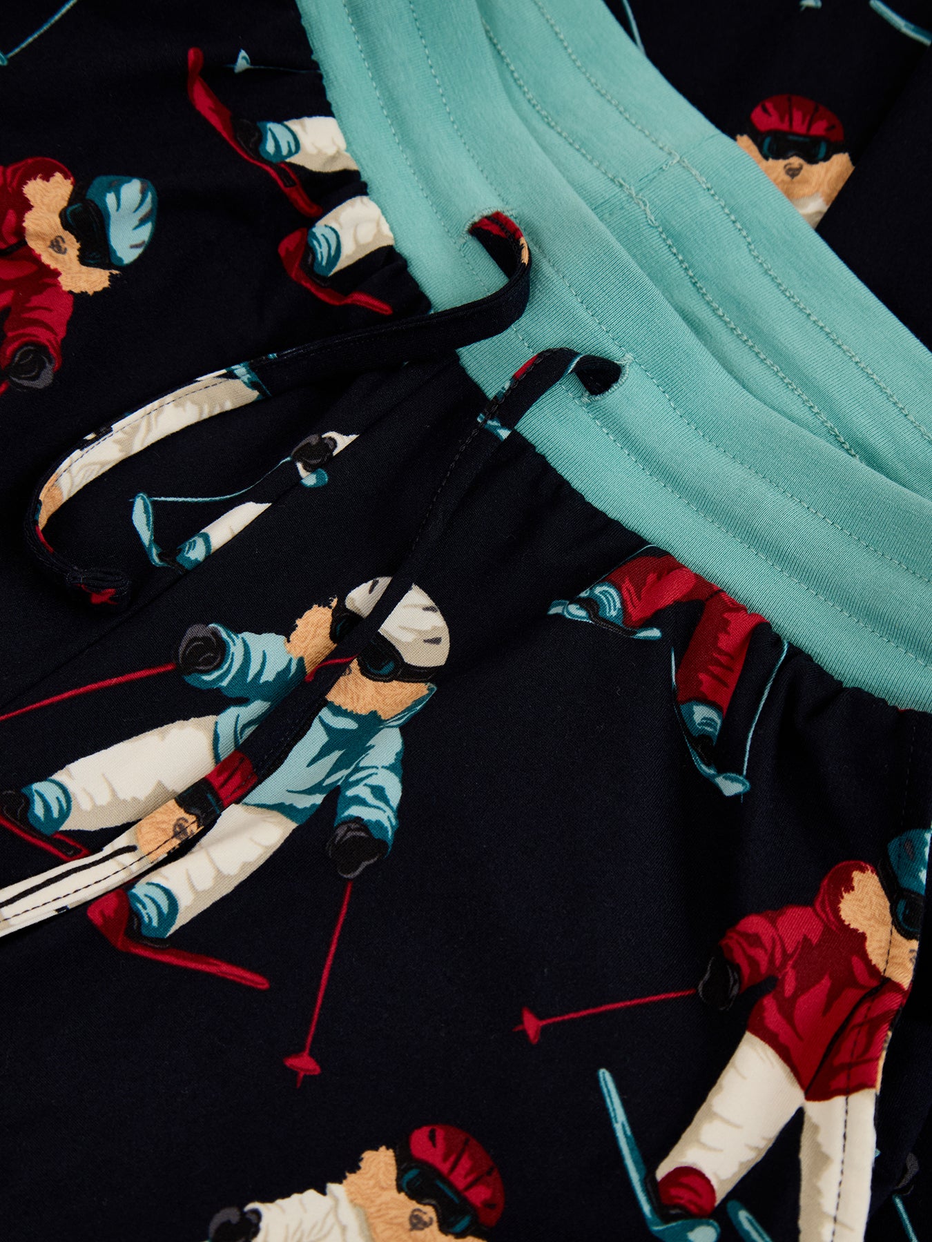 Skiing Dog Pyjama Set Navy