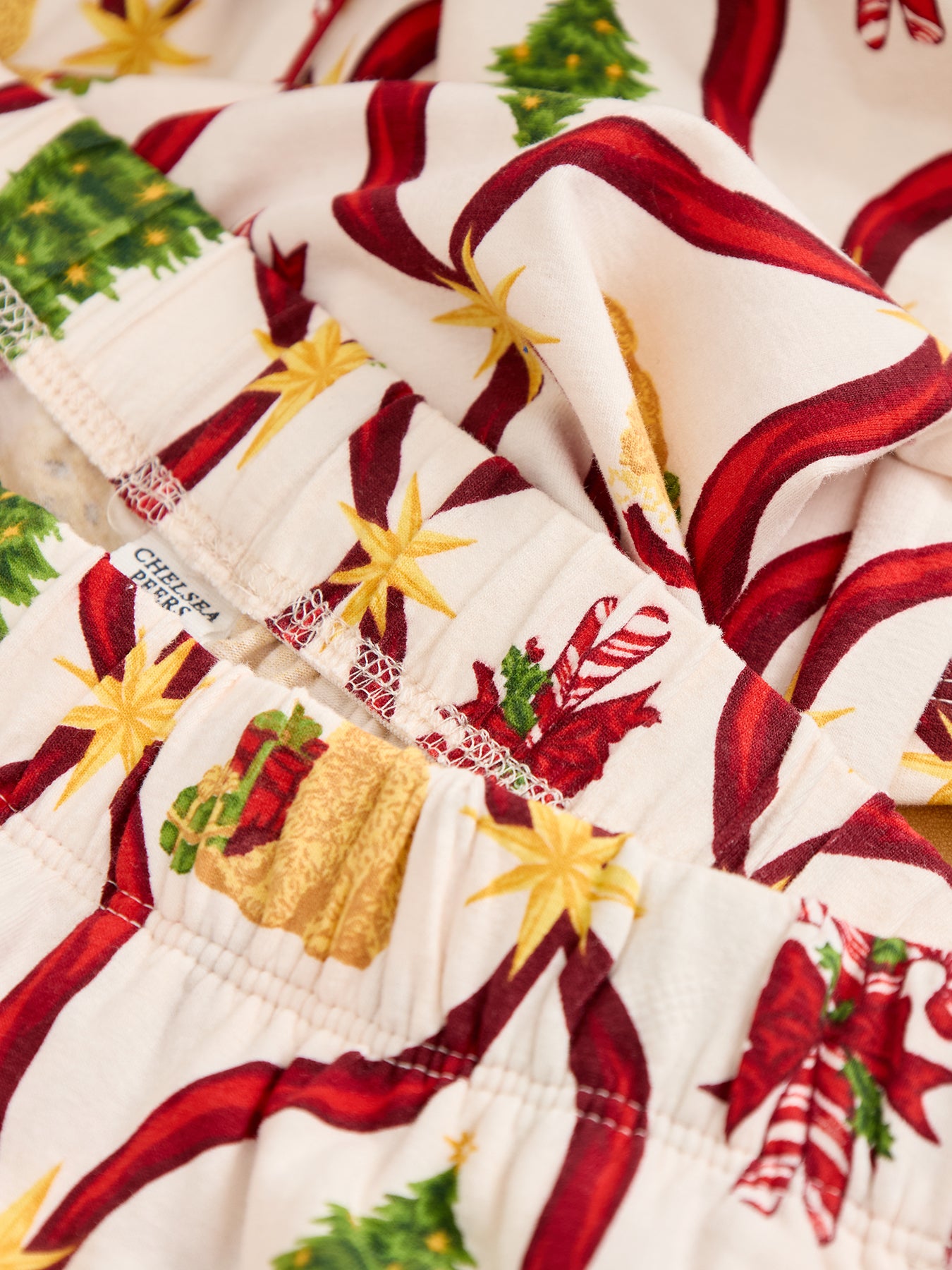 Tree Dog Candycane Pyjama Set Cream