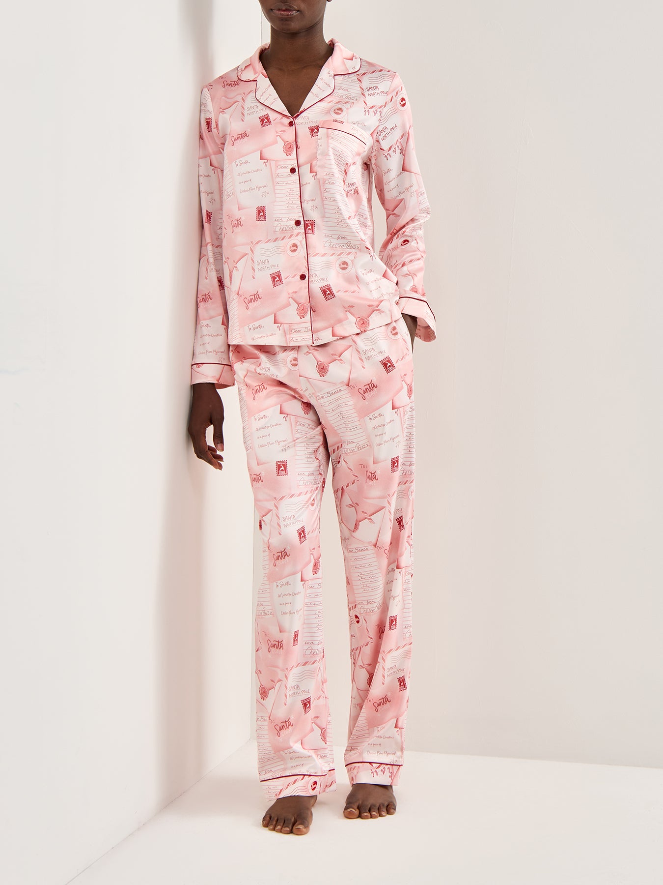 Letters To Santa Pyjama Set Pink