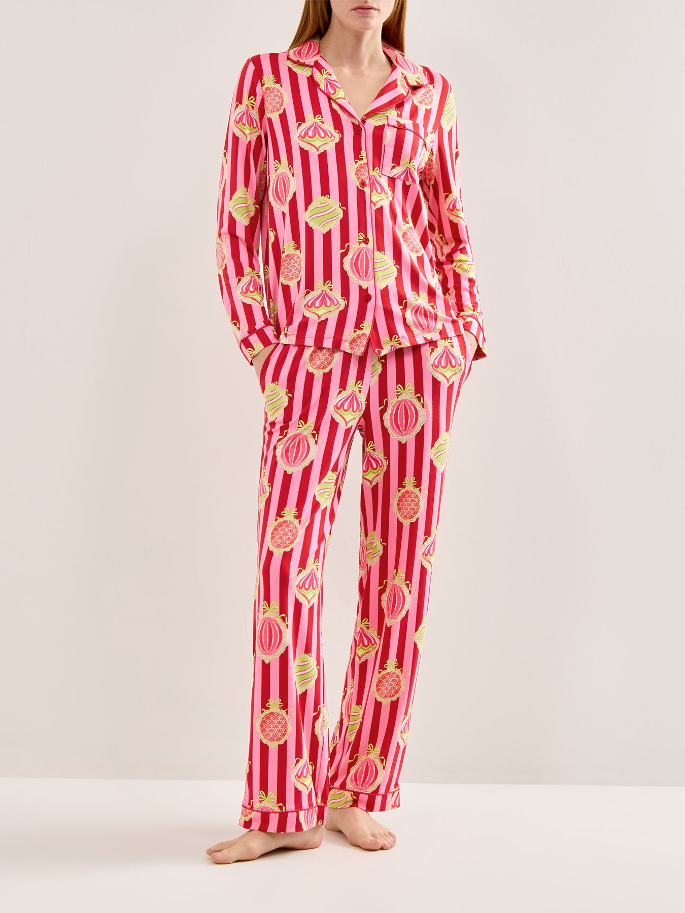 Baubles Pyjama Set Red