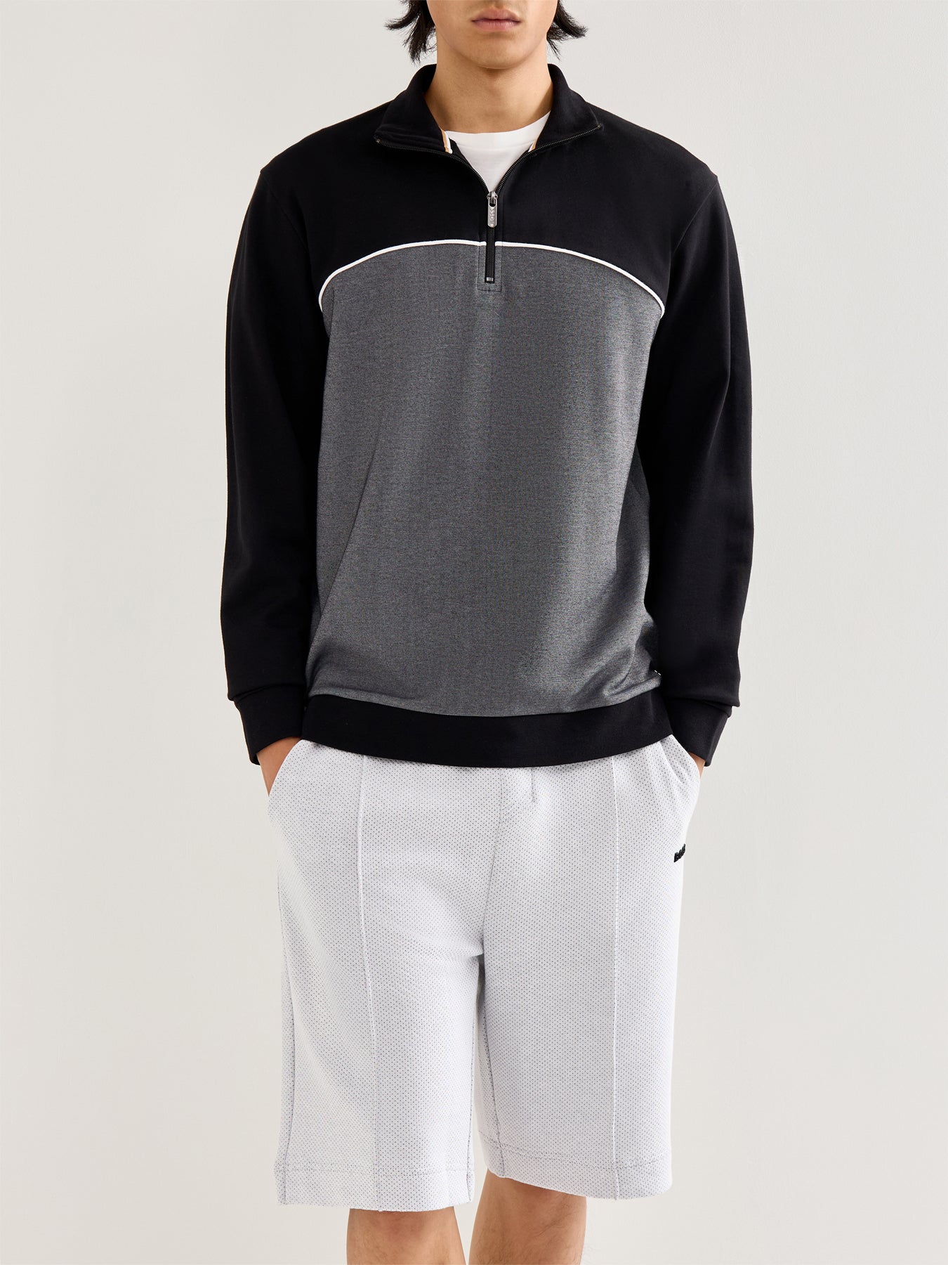 Tracksuit 1/4 Jacket Black