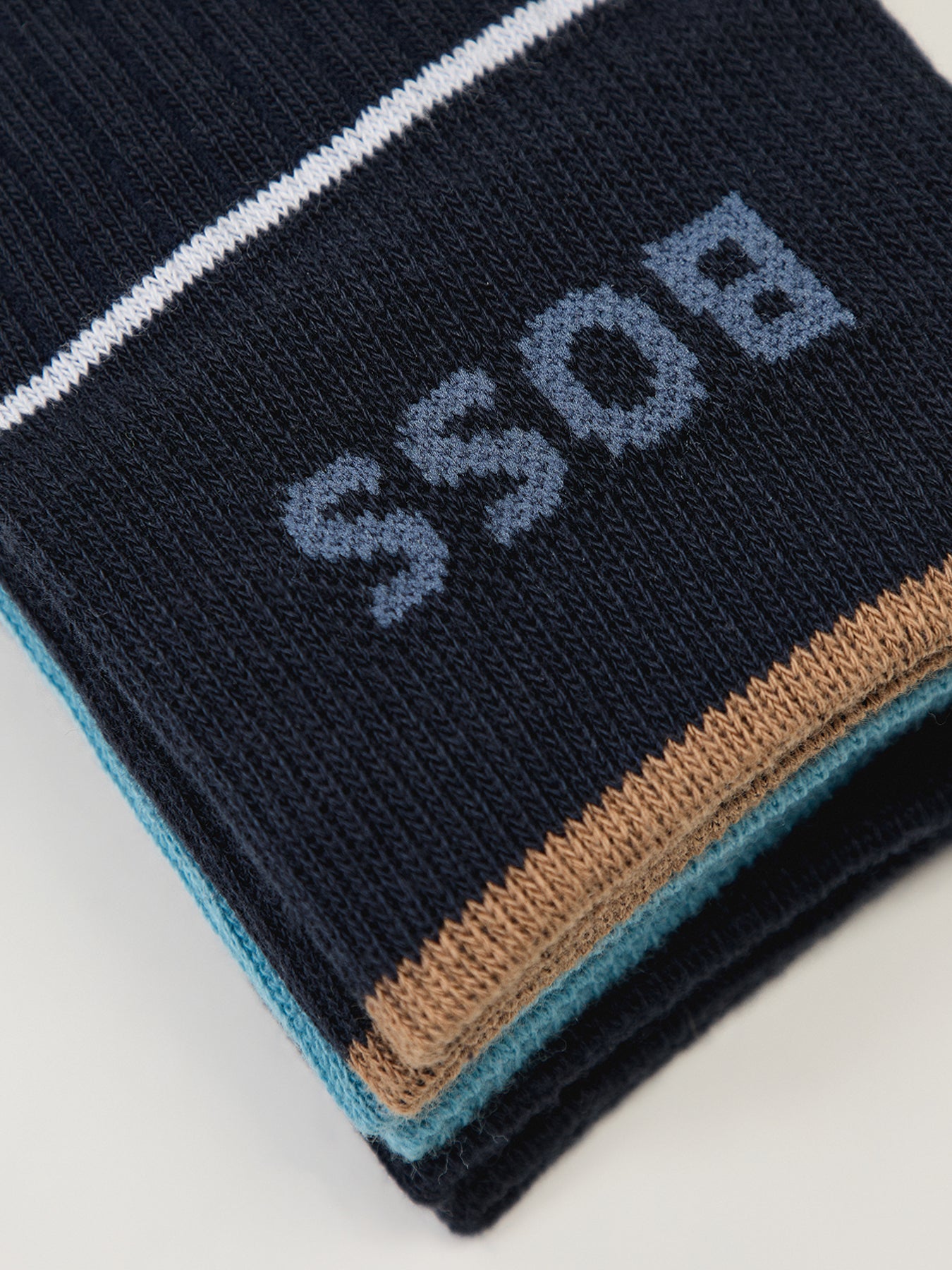 Rib Fine Cotton Socks 3 Pack