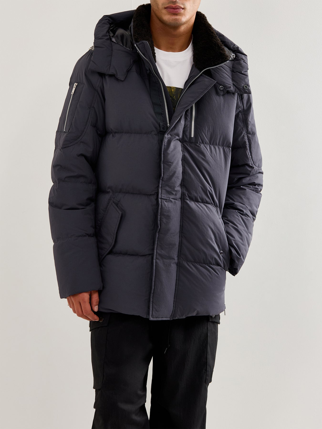 Everest 3Q Puffer Jacket Light Grey