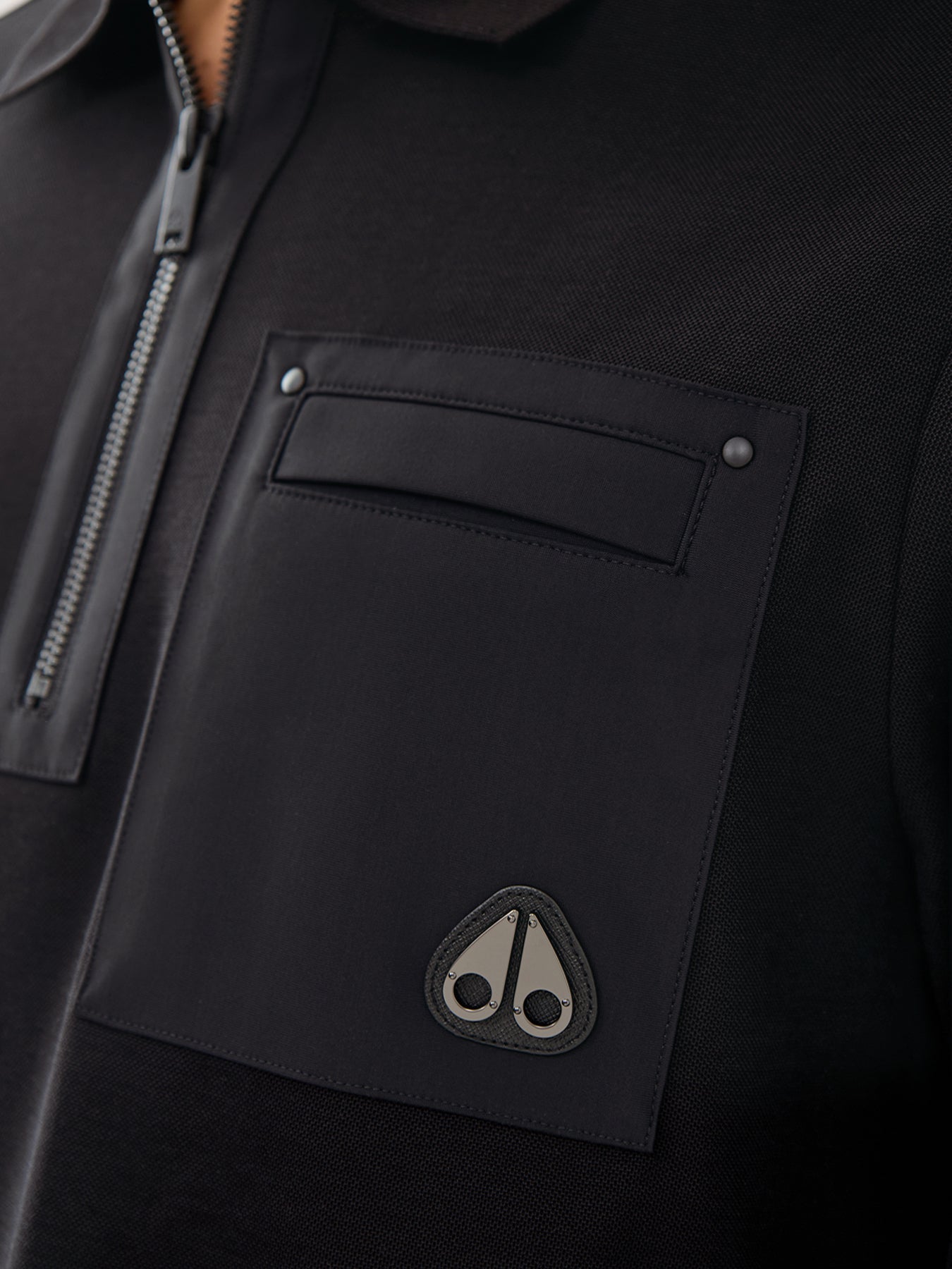 Dalon Long Sleeves Cotton Polo Black