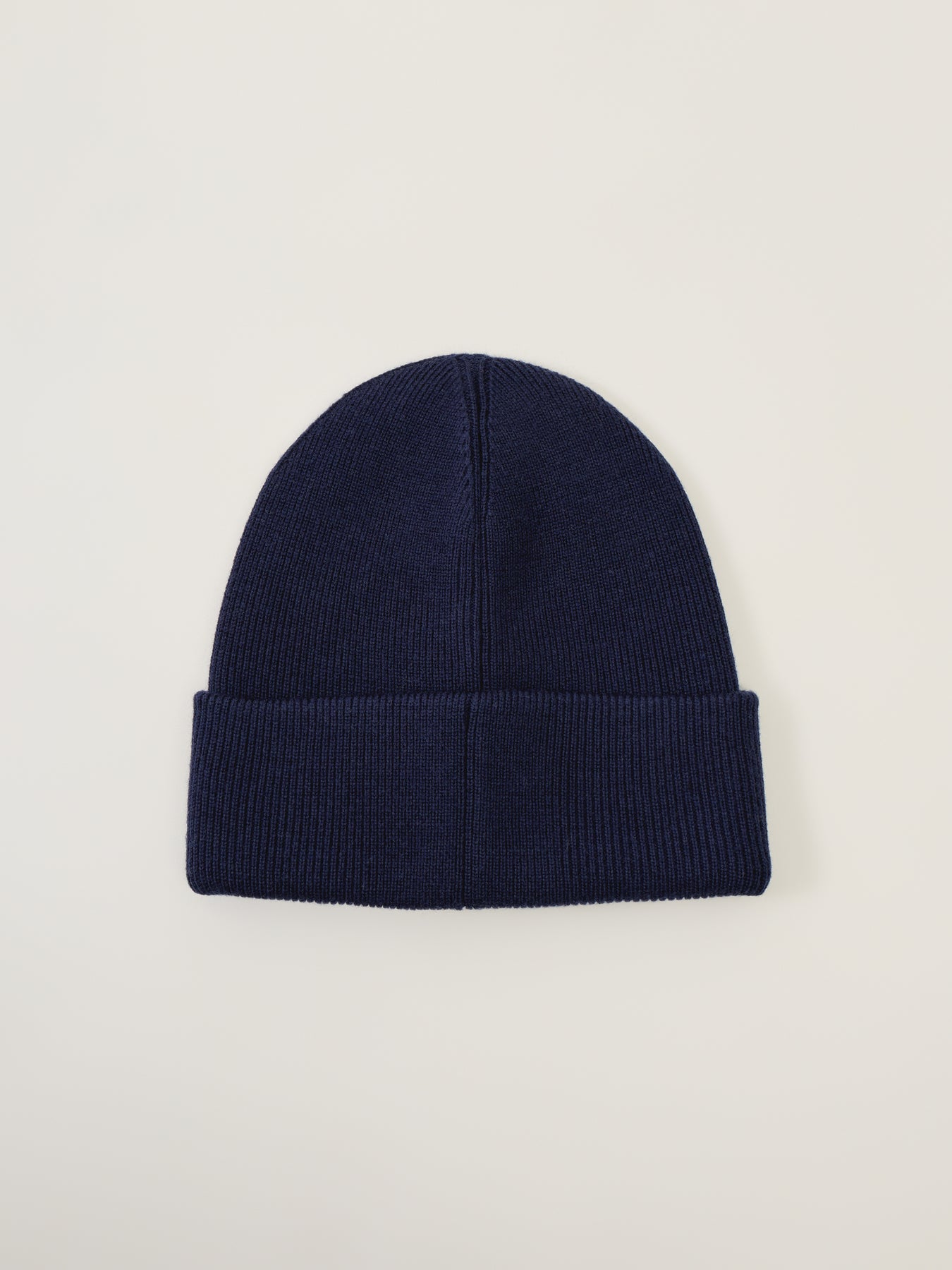 Large Logo Beanie Navy Wool