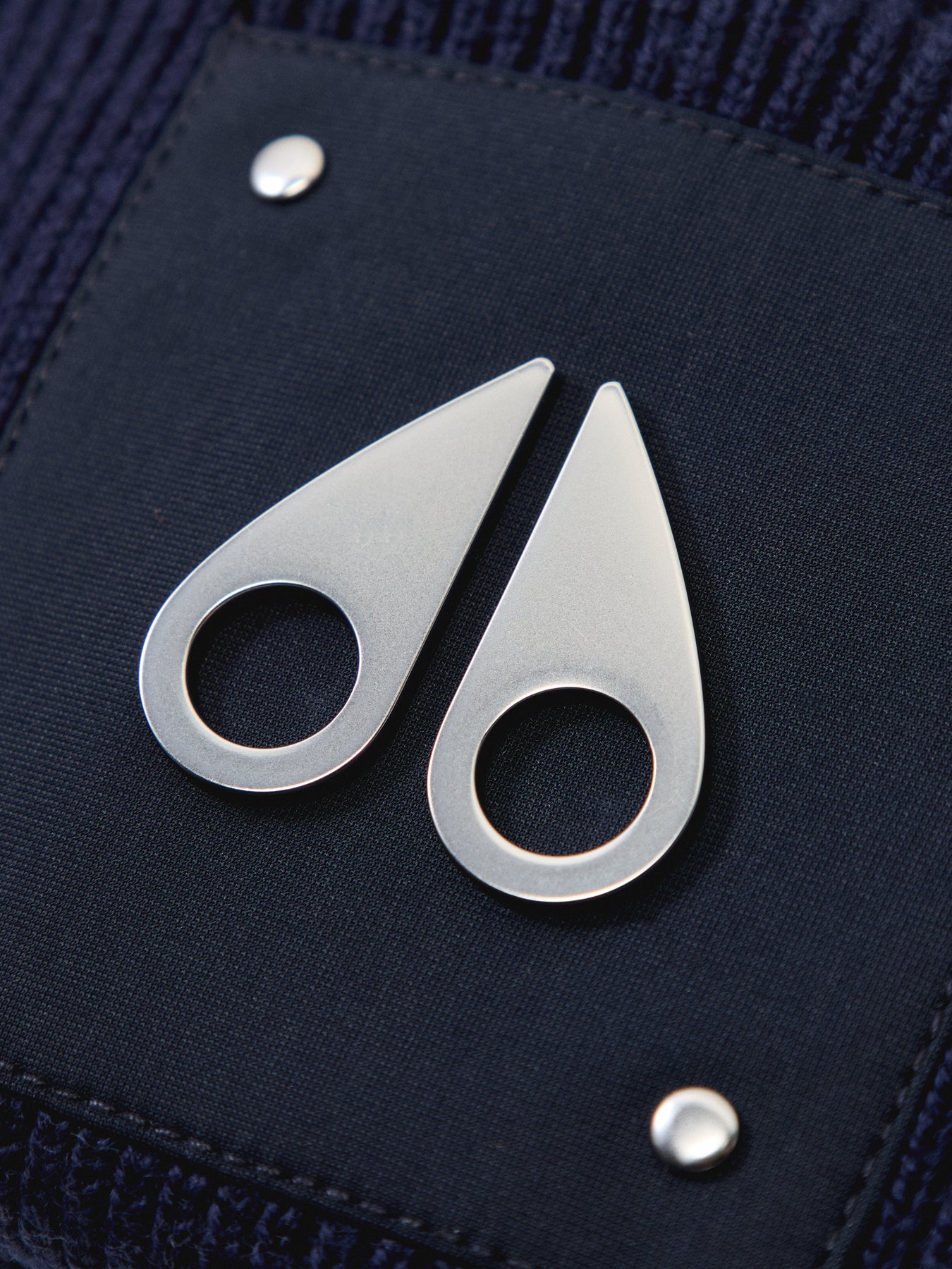 Large Logo Beanie Navy Wool