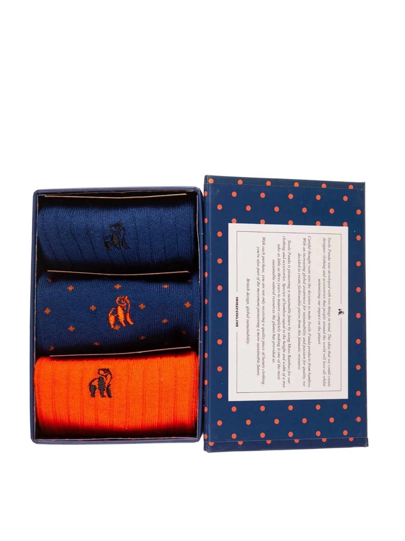 Orange and Blue Gift Box - 3 Pairs