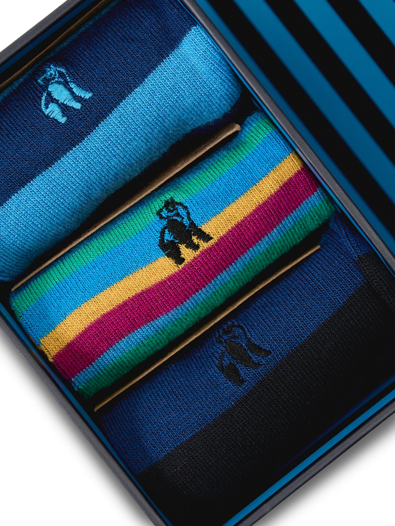 Blue Stripe Gift Set - 3 Pairs