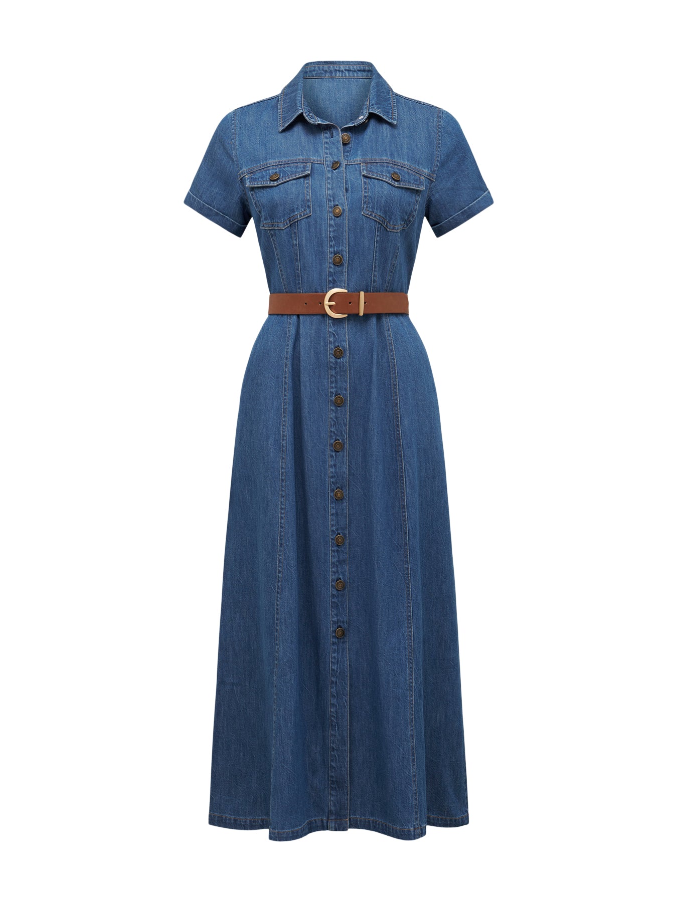 Lana Short Sleeves Midi Dress