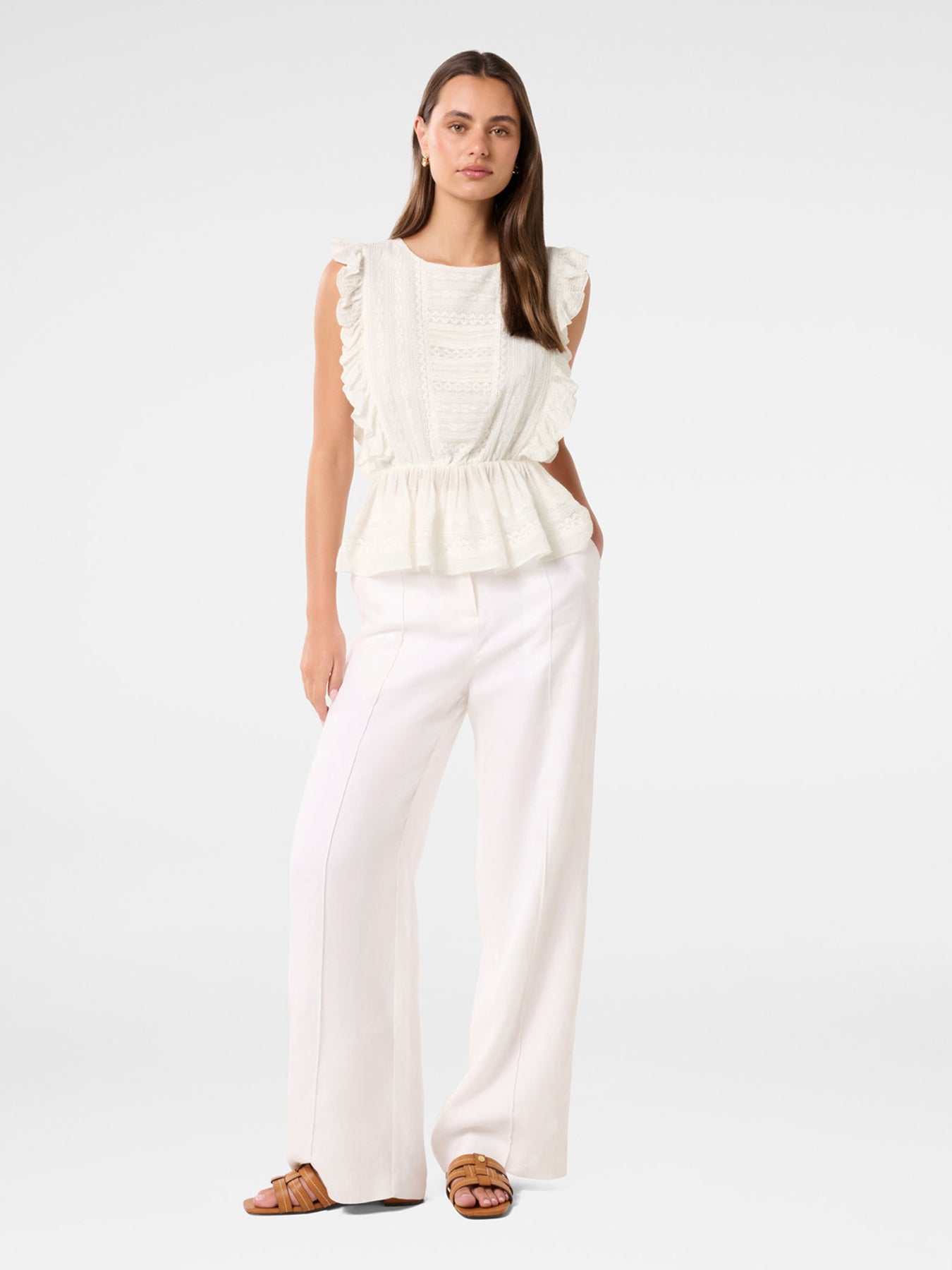 Rose Ruffle Sleeves Top