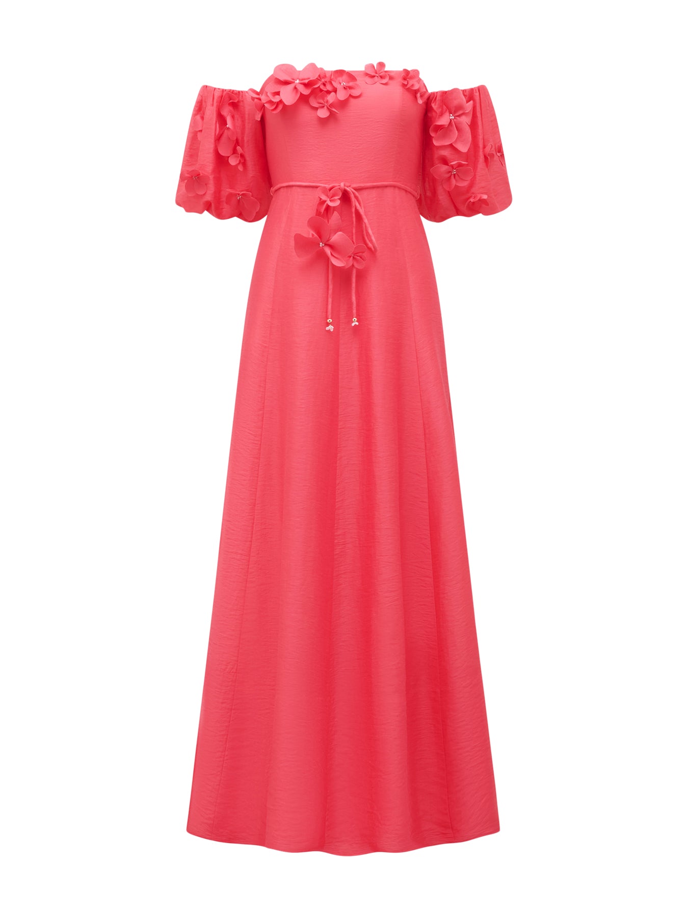 Cora Floral Applique Midi Dress