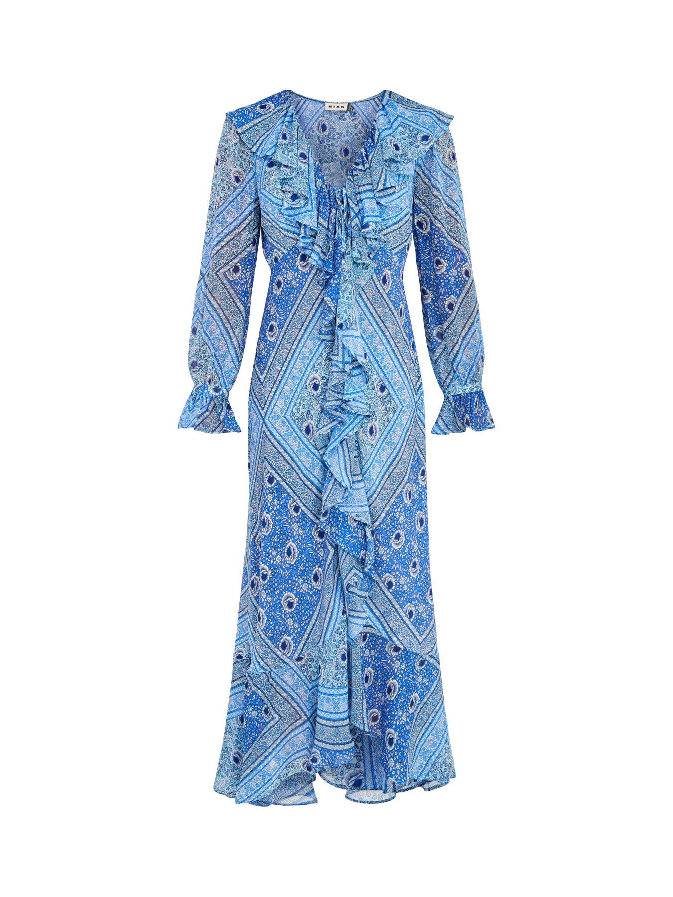Gracye Dress Boho Scarf Blue