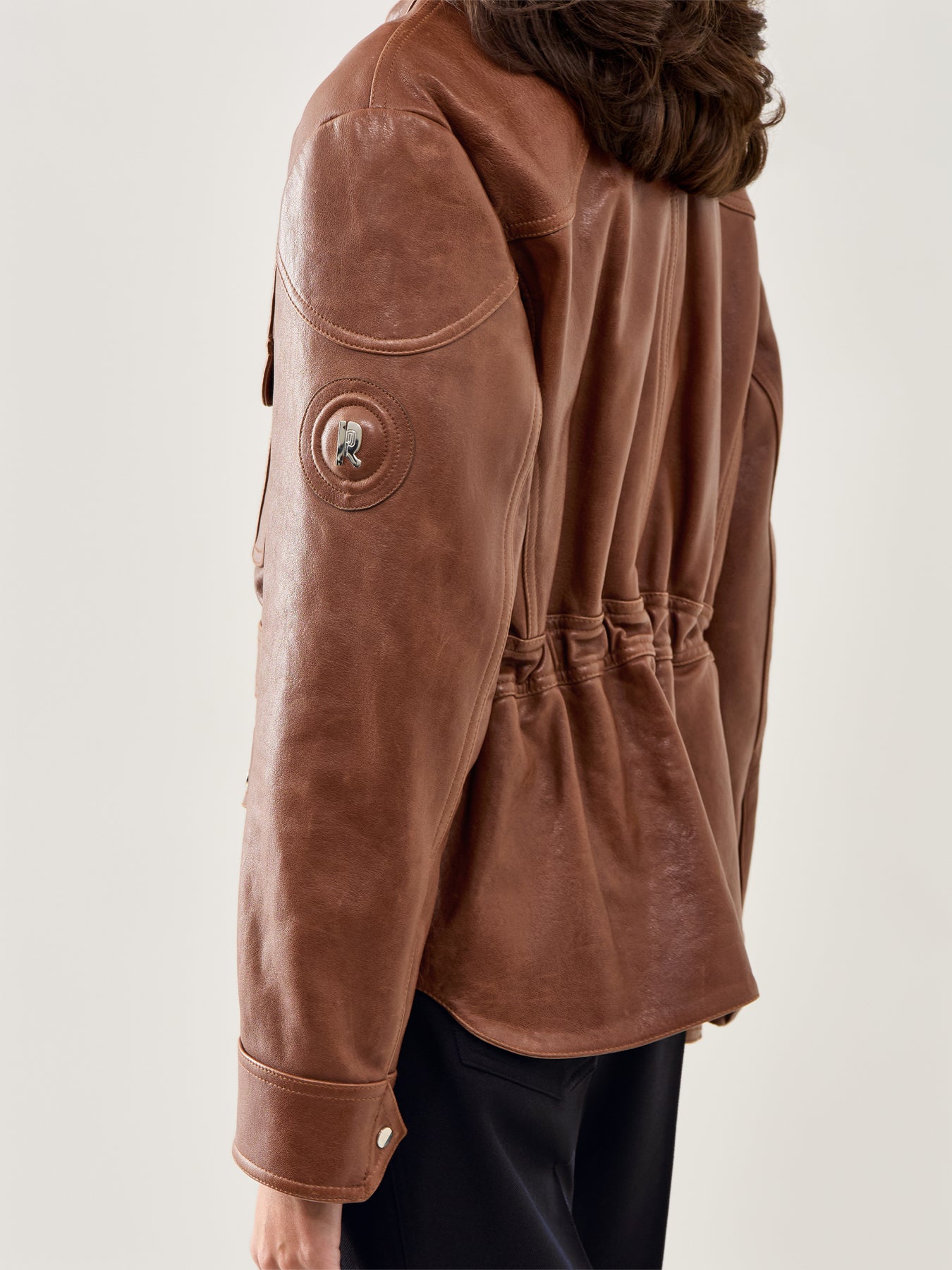 Leather Zip-Front Jacket