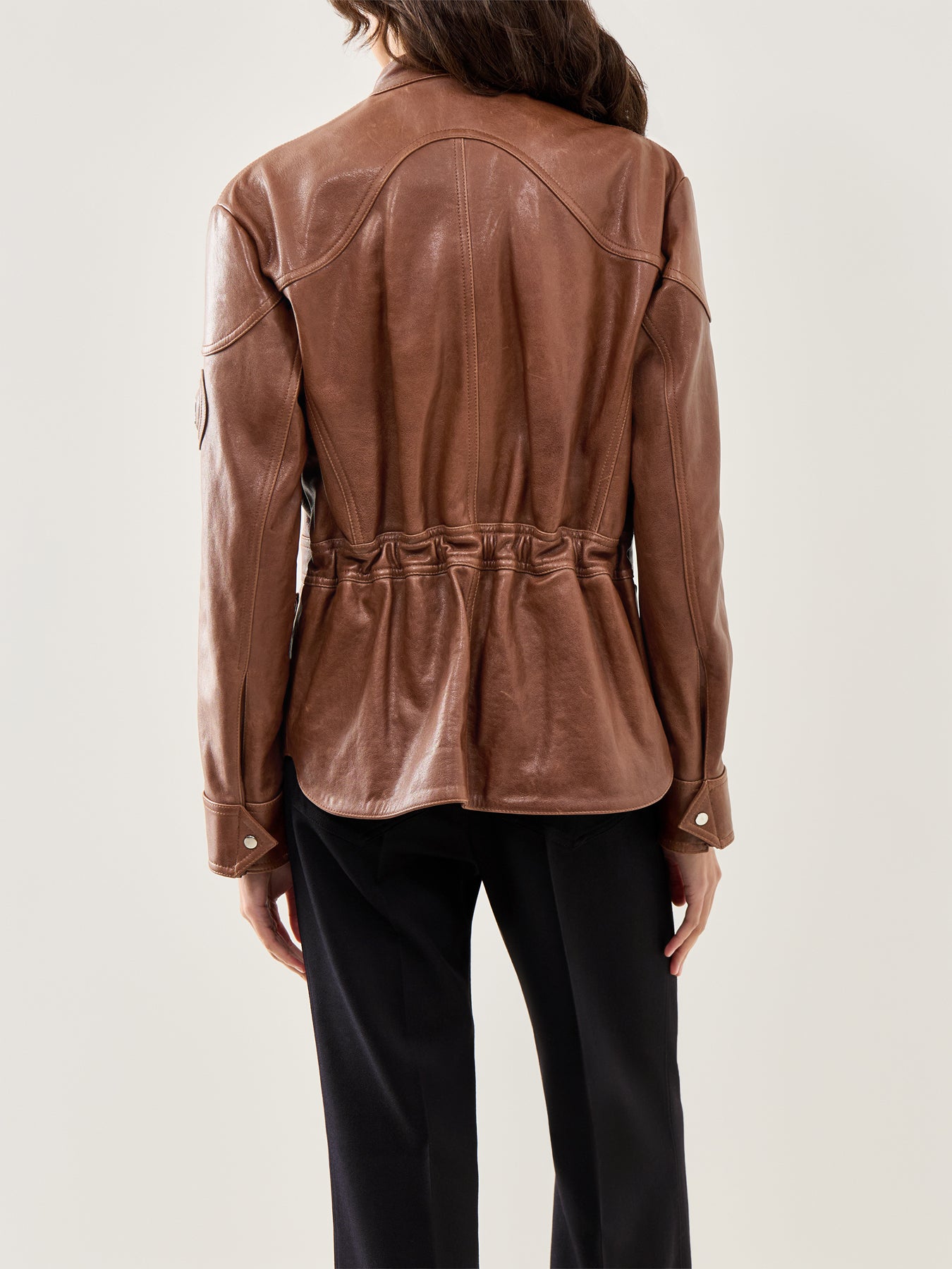 Leather Zip-Front Jacket