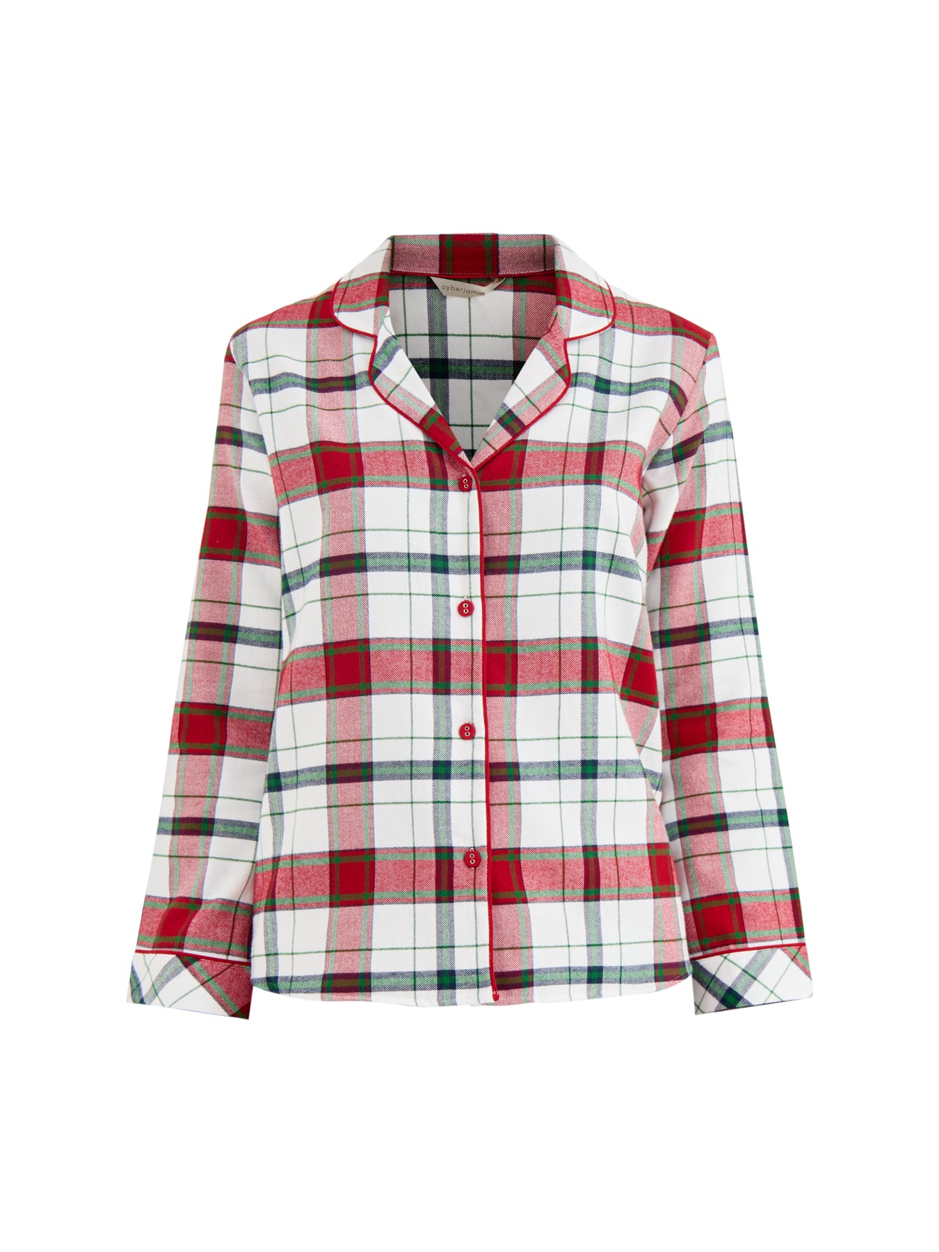 Brushed Check Pyjama Top Red