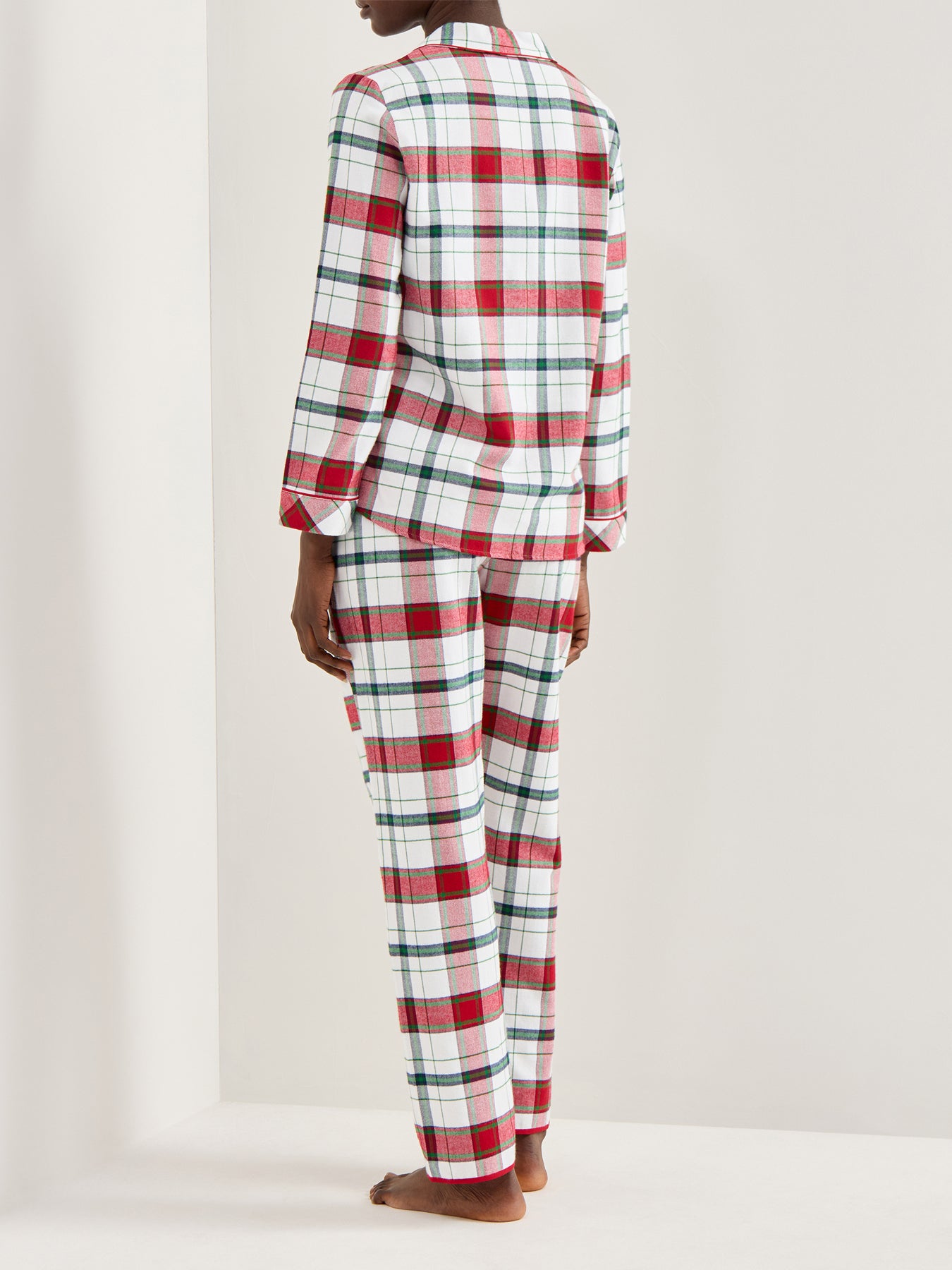 Brushed Check Pyjama Top Red