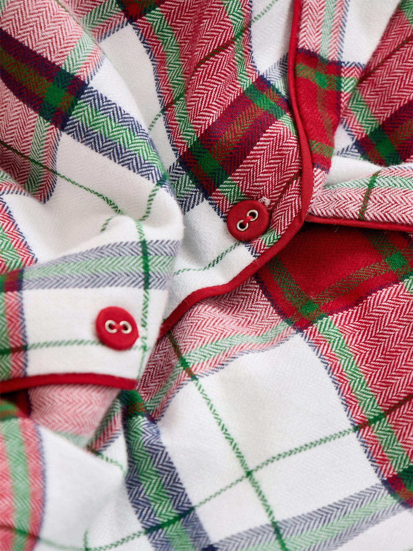 Brushed Check Pyjama Top Red