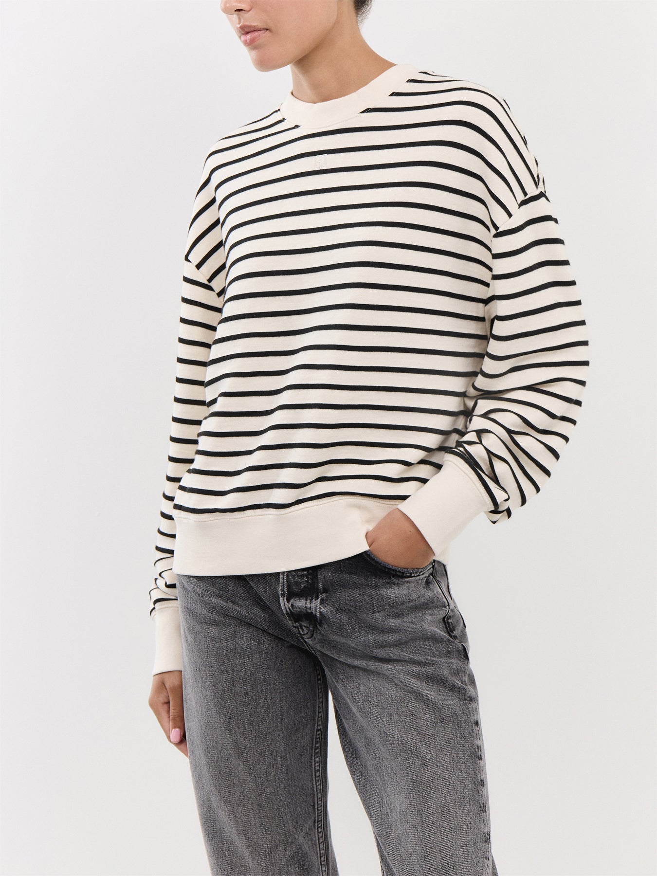 Dean Sweatshirt  Black Stripe French Terry