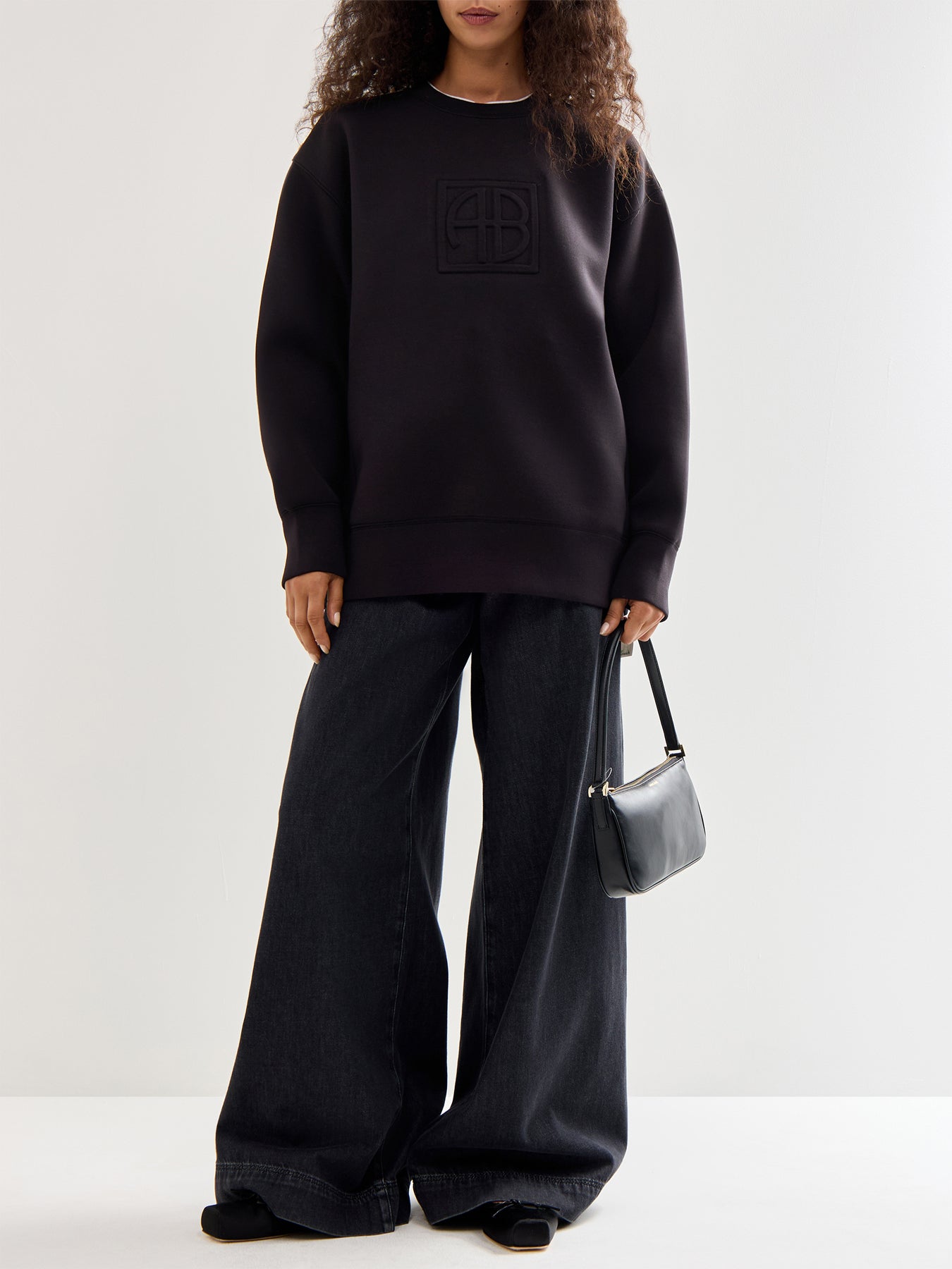 Alto Sweatshirt Framed Monogram  Black