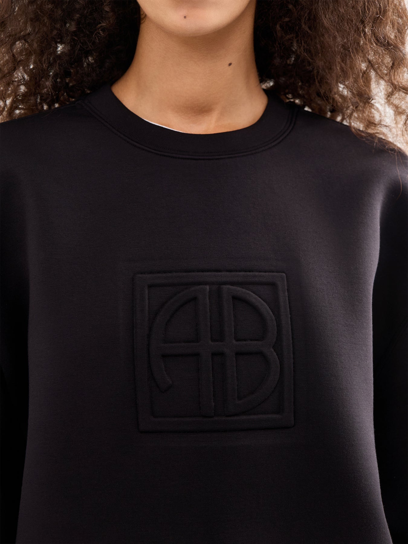 Alto Sweatshirt Framed Monogram  Black
