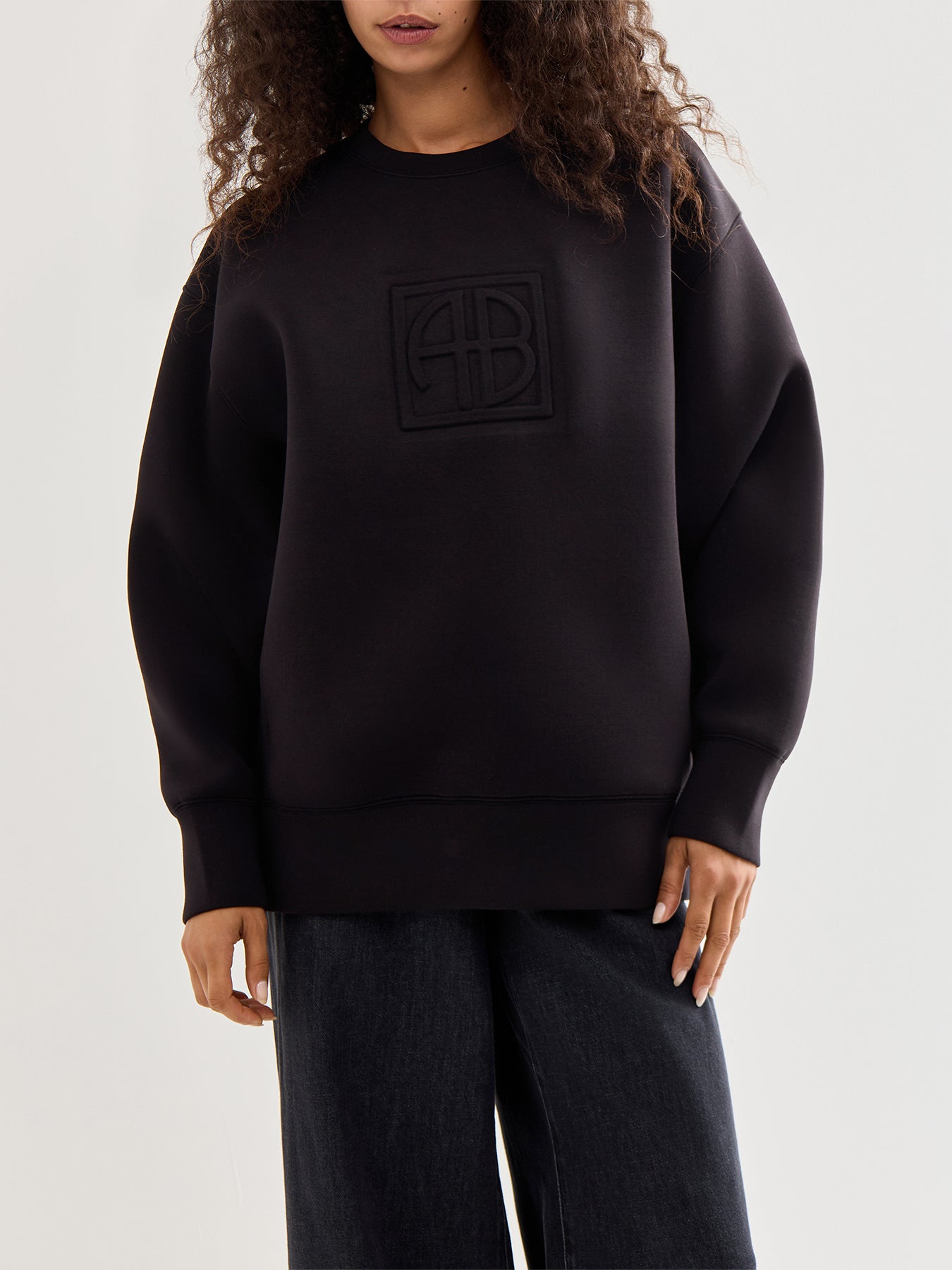 Alto Sweatshirt Framed Monogram  Black