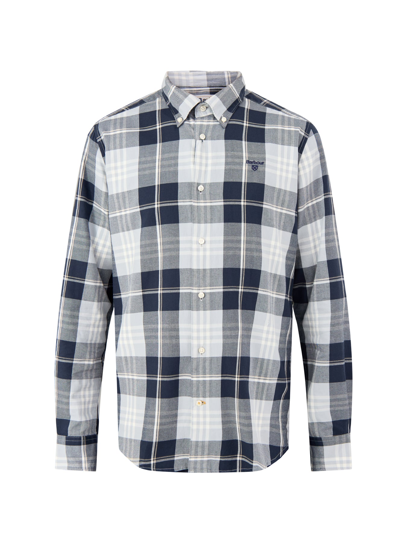 Edgar Tailored Cotton Checked Shirt Blue