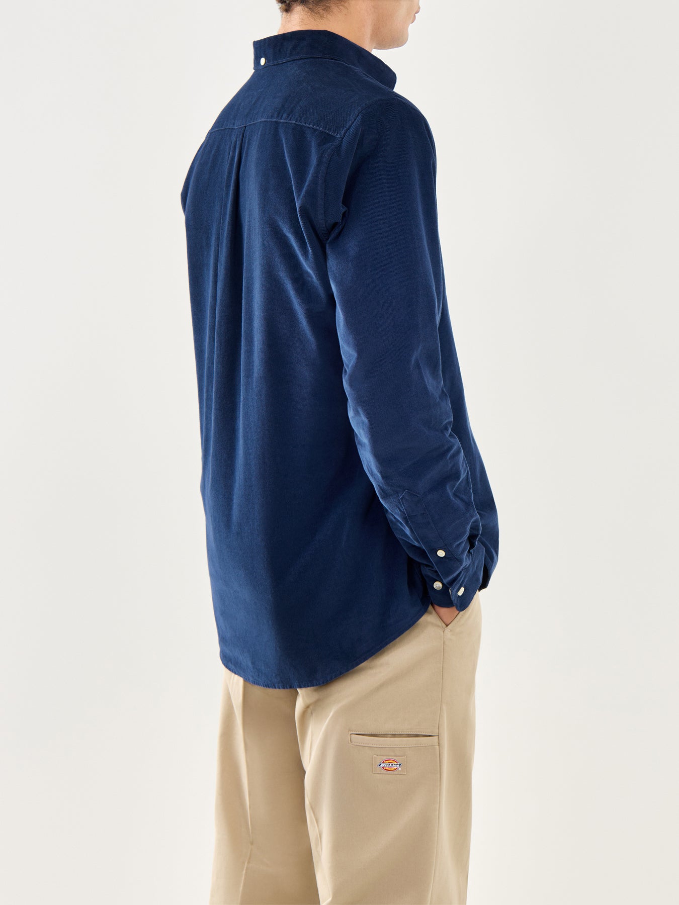 Ramsey Tailored Cotton Cord Shirt Denim