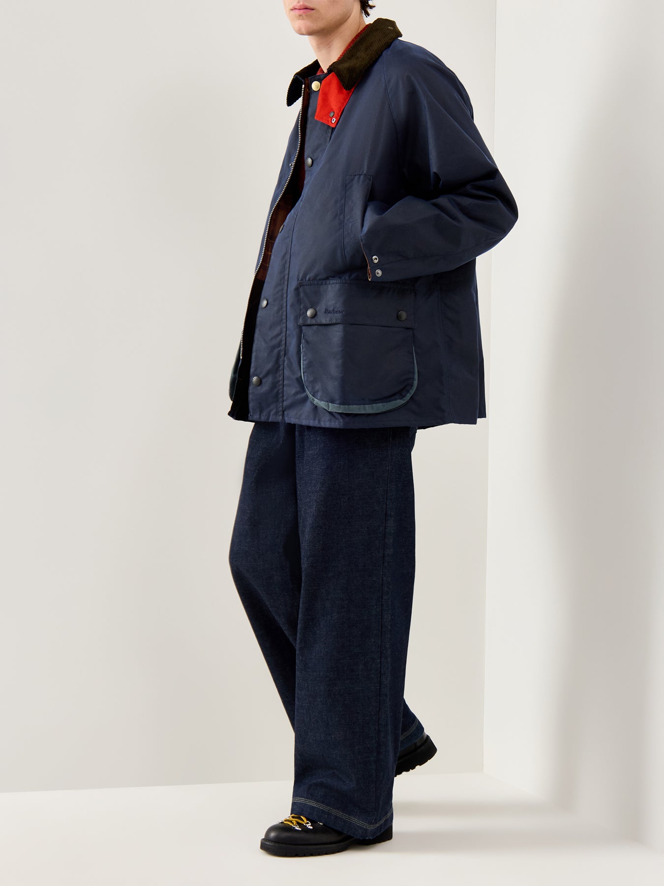Mens Paul Smith Loves Barbour Bedale Wax Jacket Night Sky – Fenwick