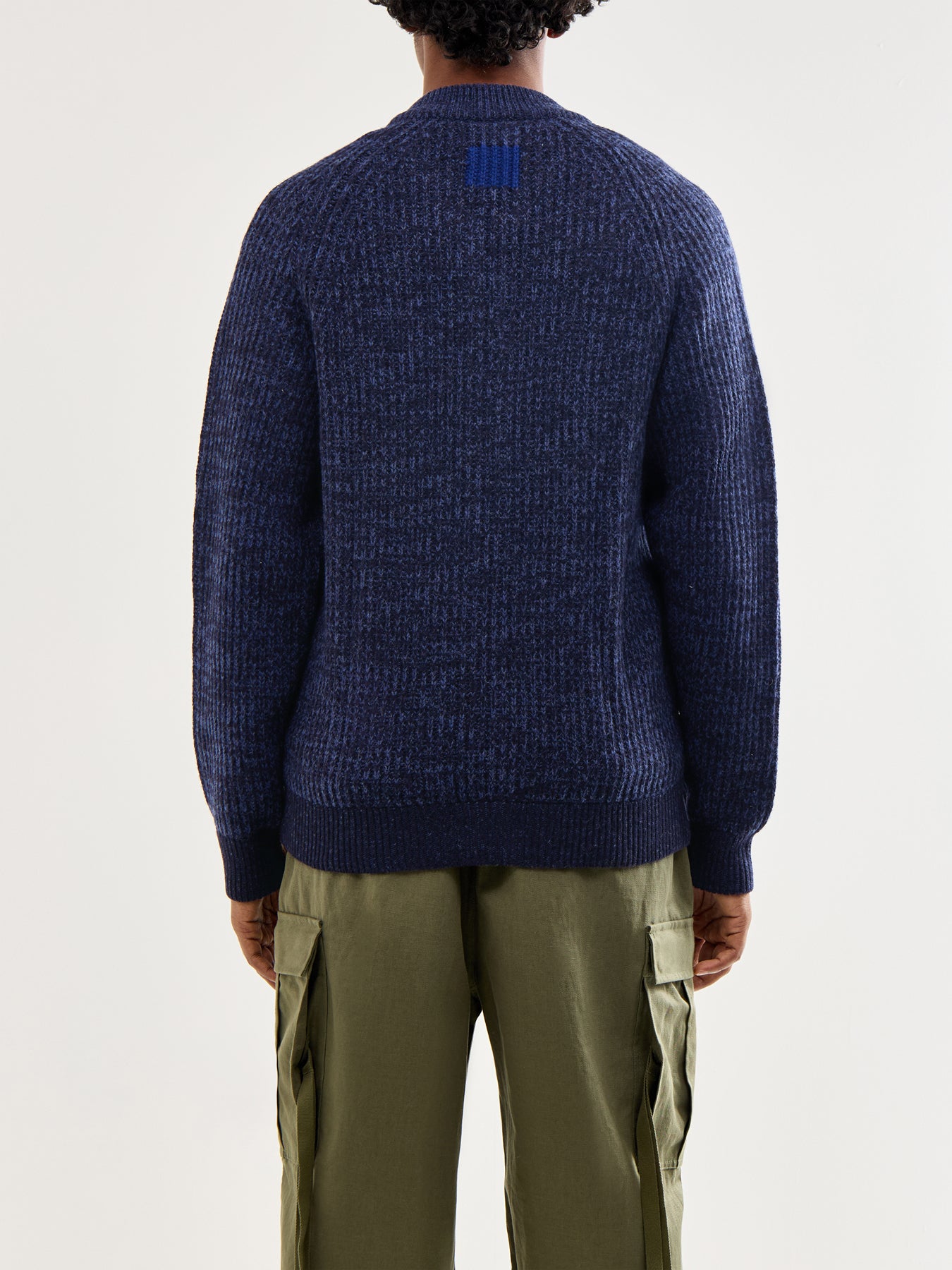 Knitted Bomber Jacket Navy