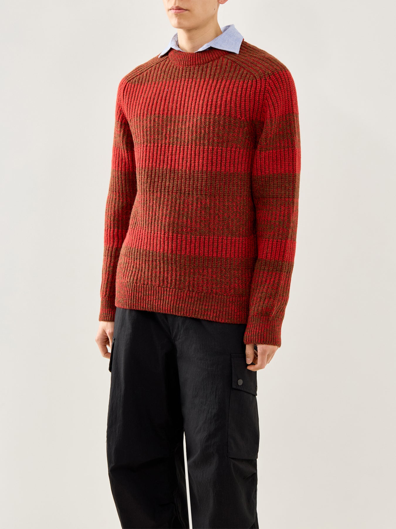 Paul Smith Loves Barbour Saddle Crew Neck Jumper Rosette Red