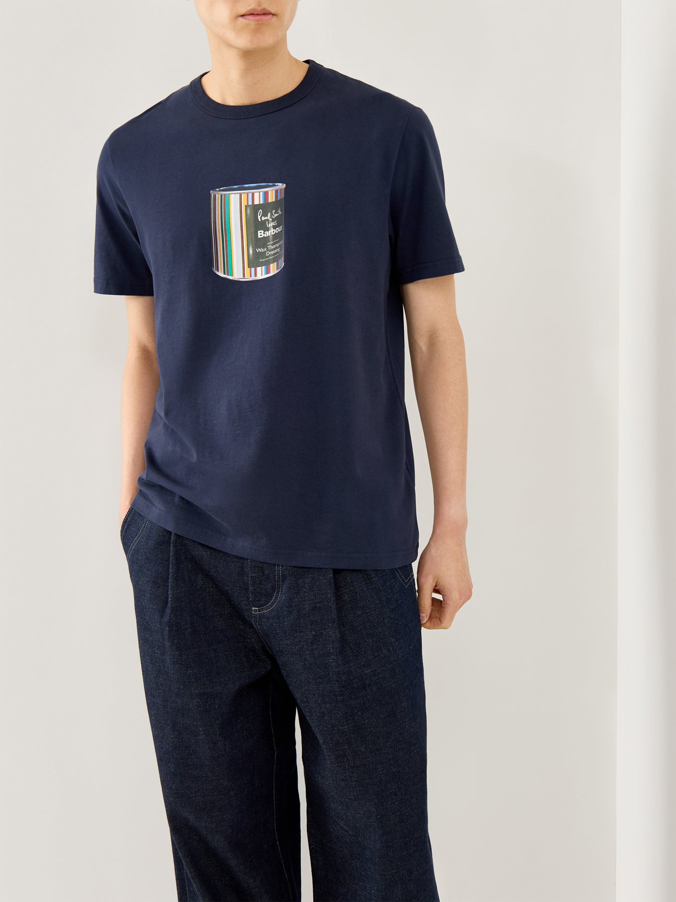 Paul Smith Loves Barbour Wax Tin Graphic T-Shirt Champion Blue