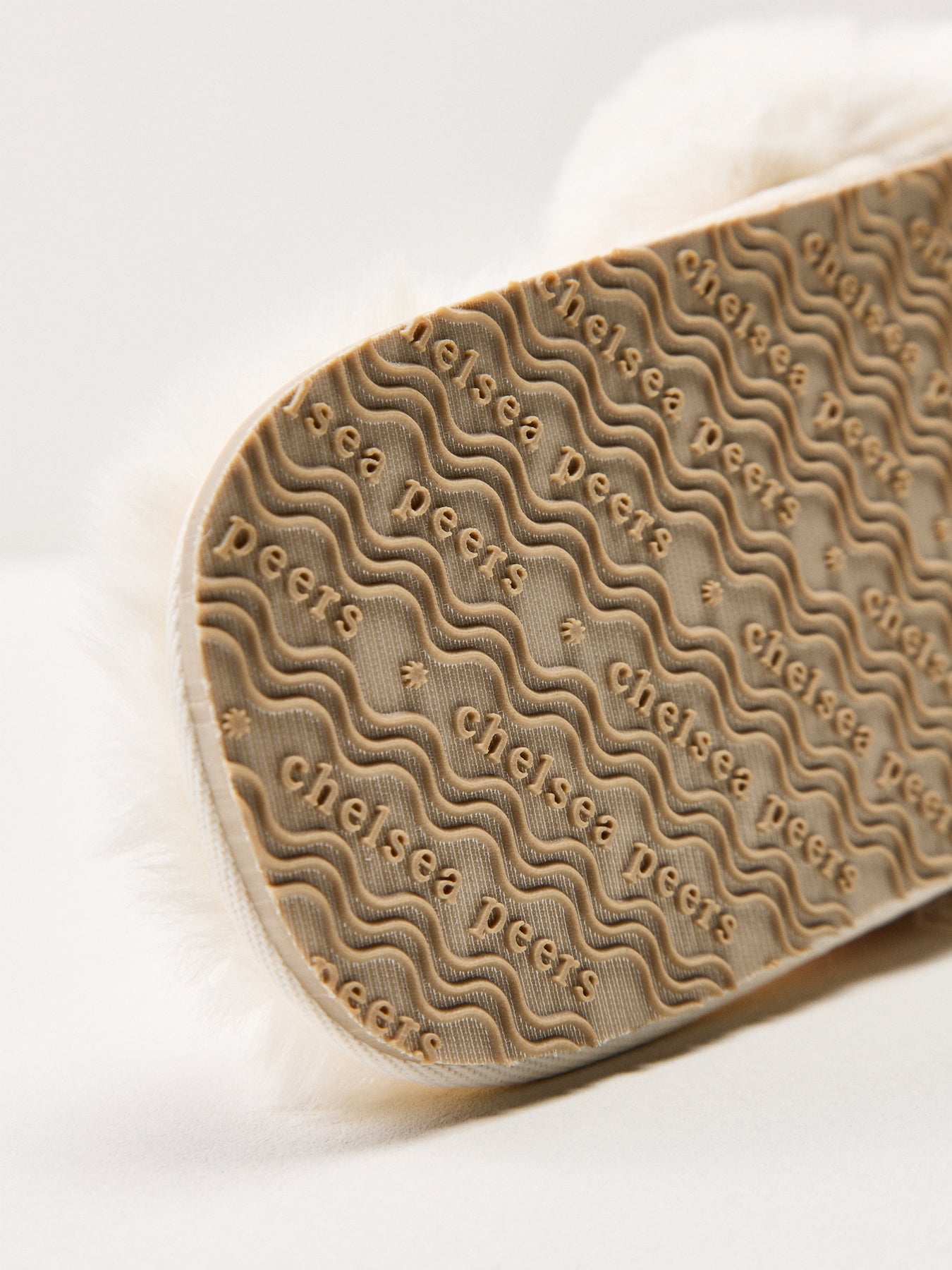 Faux Fur Slippers Beige