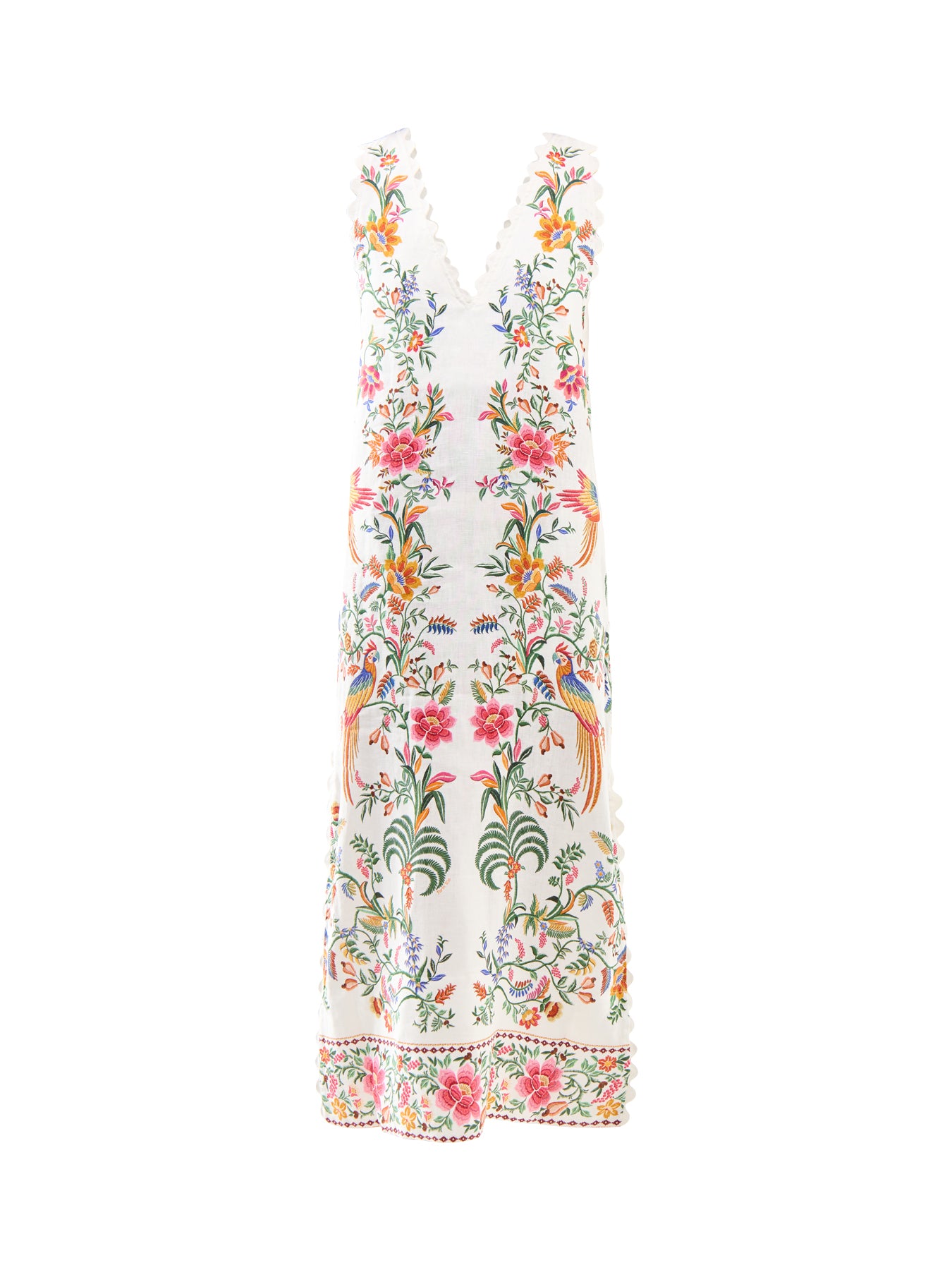 Delicate Forest Off White Maxi Dress