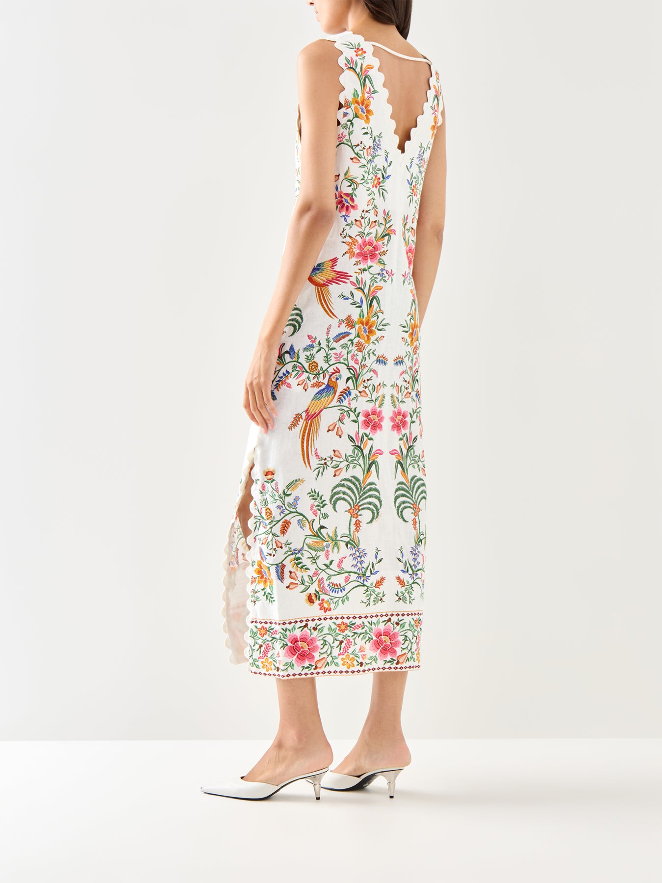 Delicate Forest Off White Maxi Dress