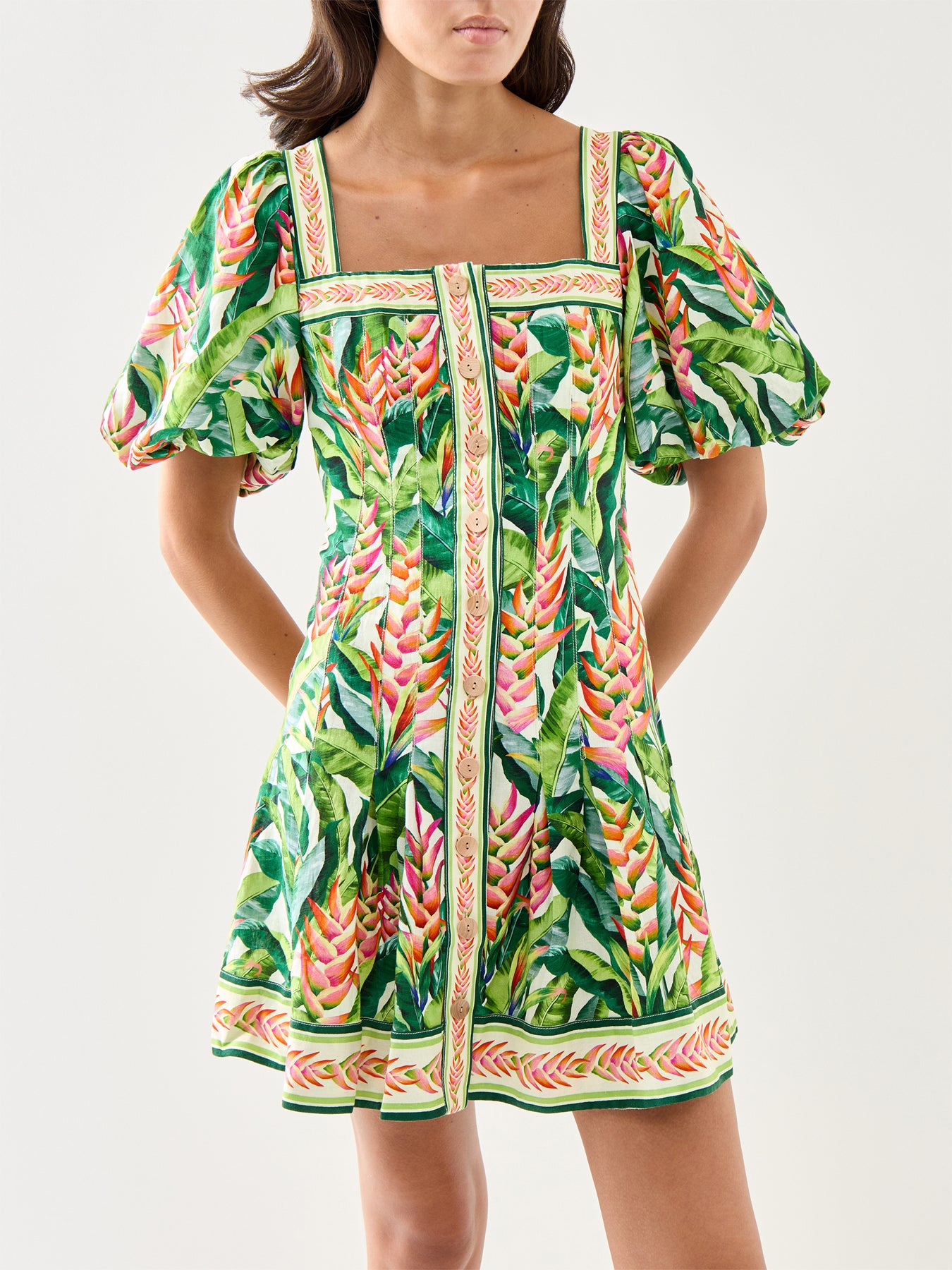 Heli Leaves Pearl Mini Dress