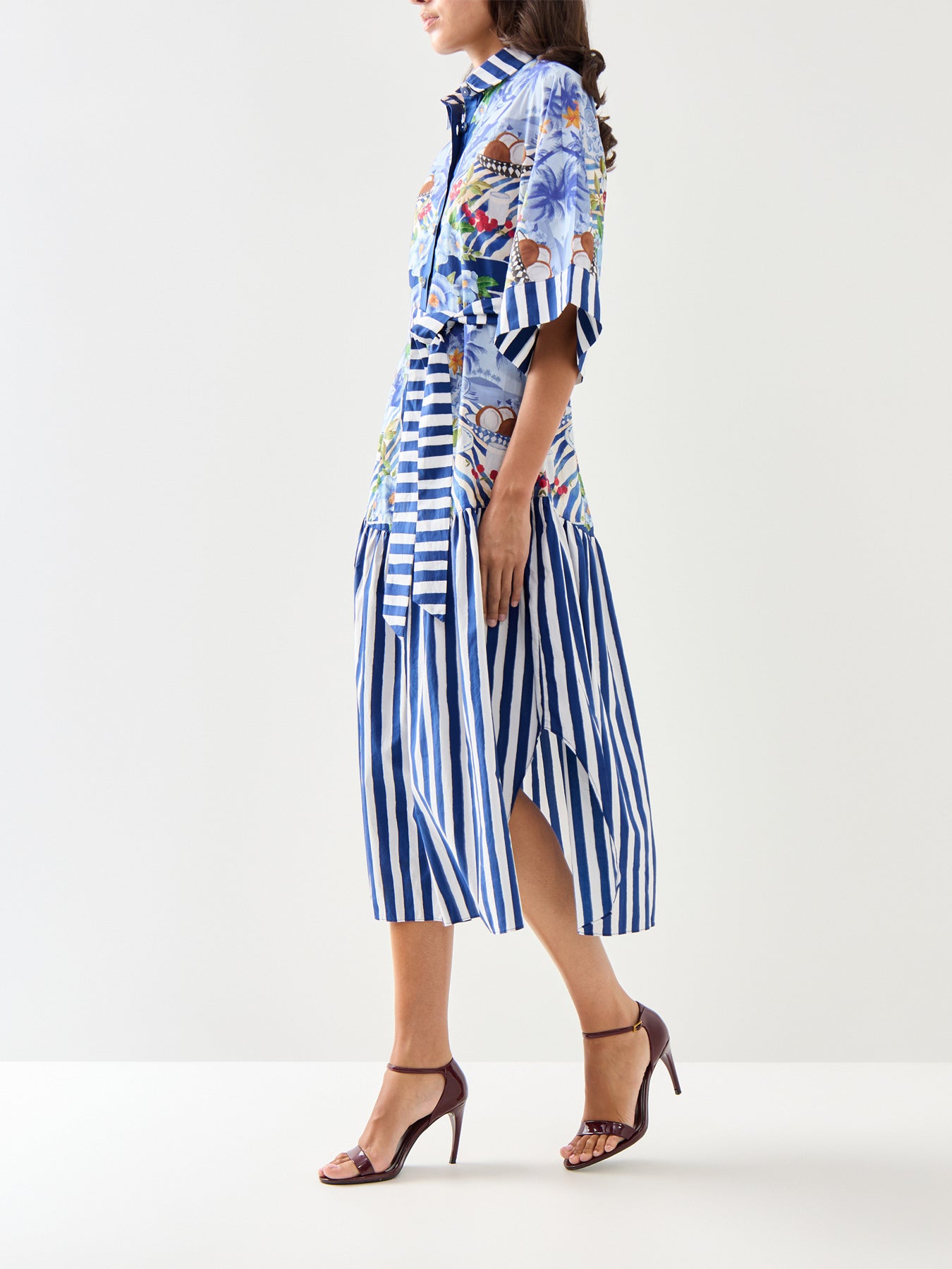 Fresh Table Scarf Blue Midi Dress  Fenwick
