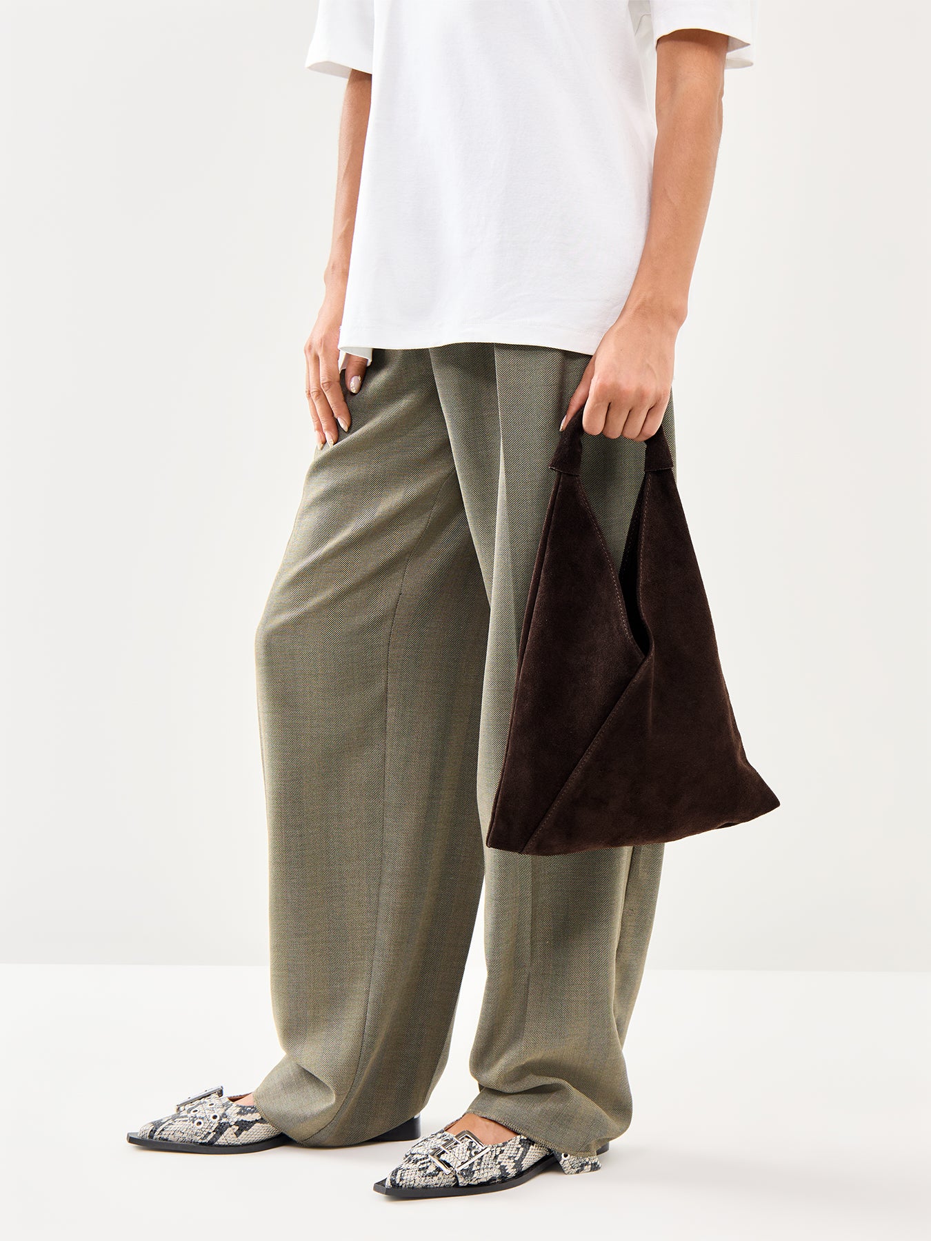 Mini Giselle Suede Shoulder Tote