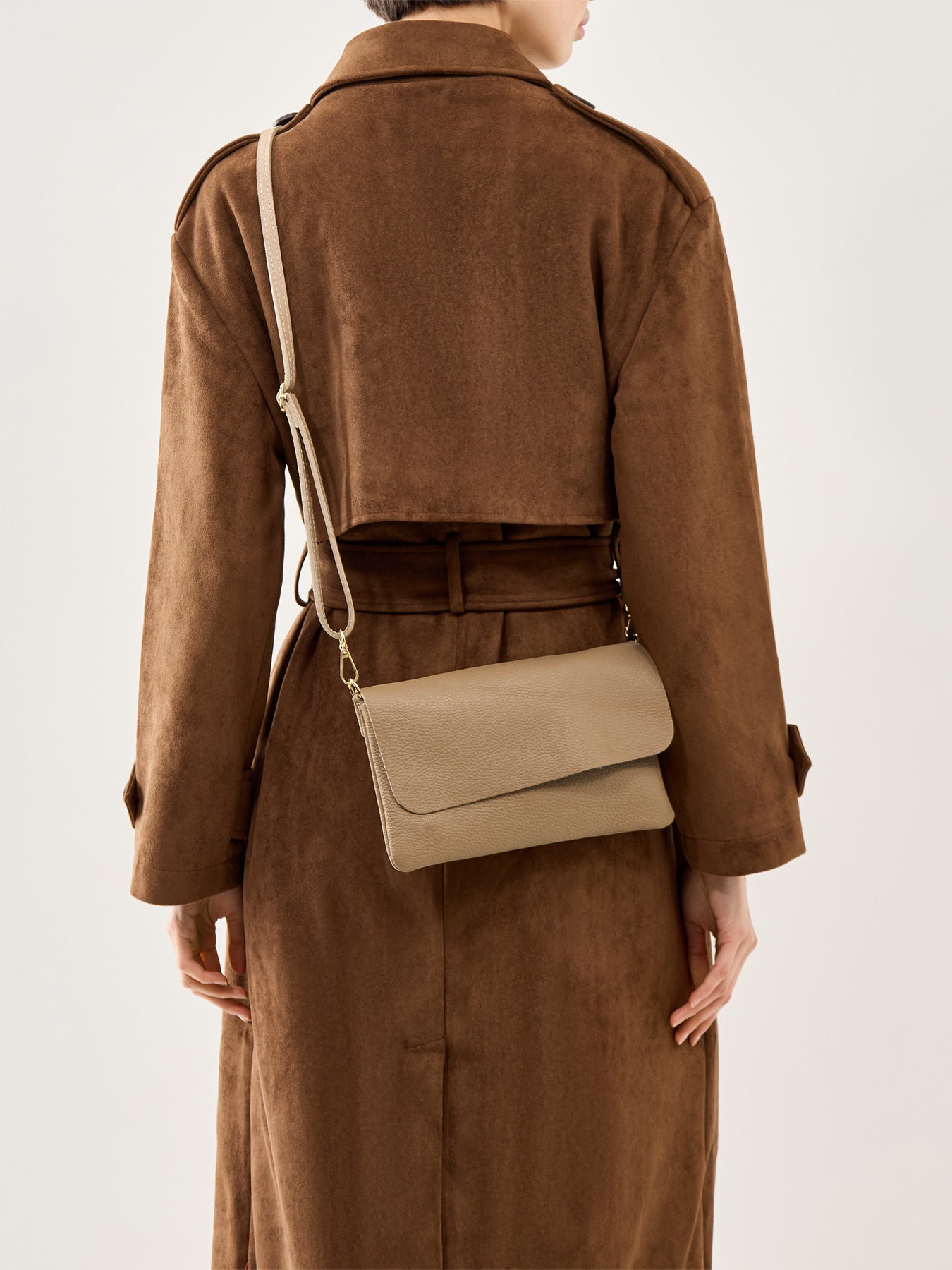 Mini Sally Pochette Beige Scuro