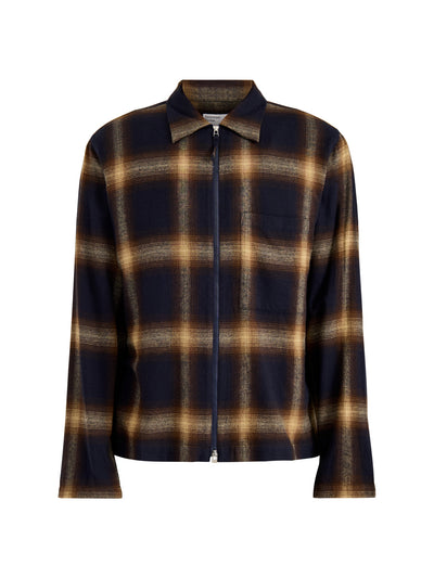 Zip Long Sleeves Cotton Shirt