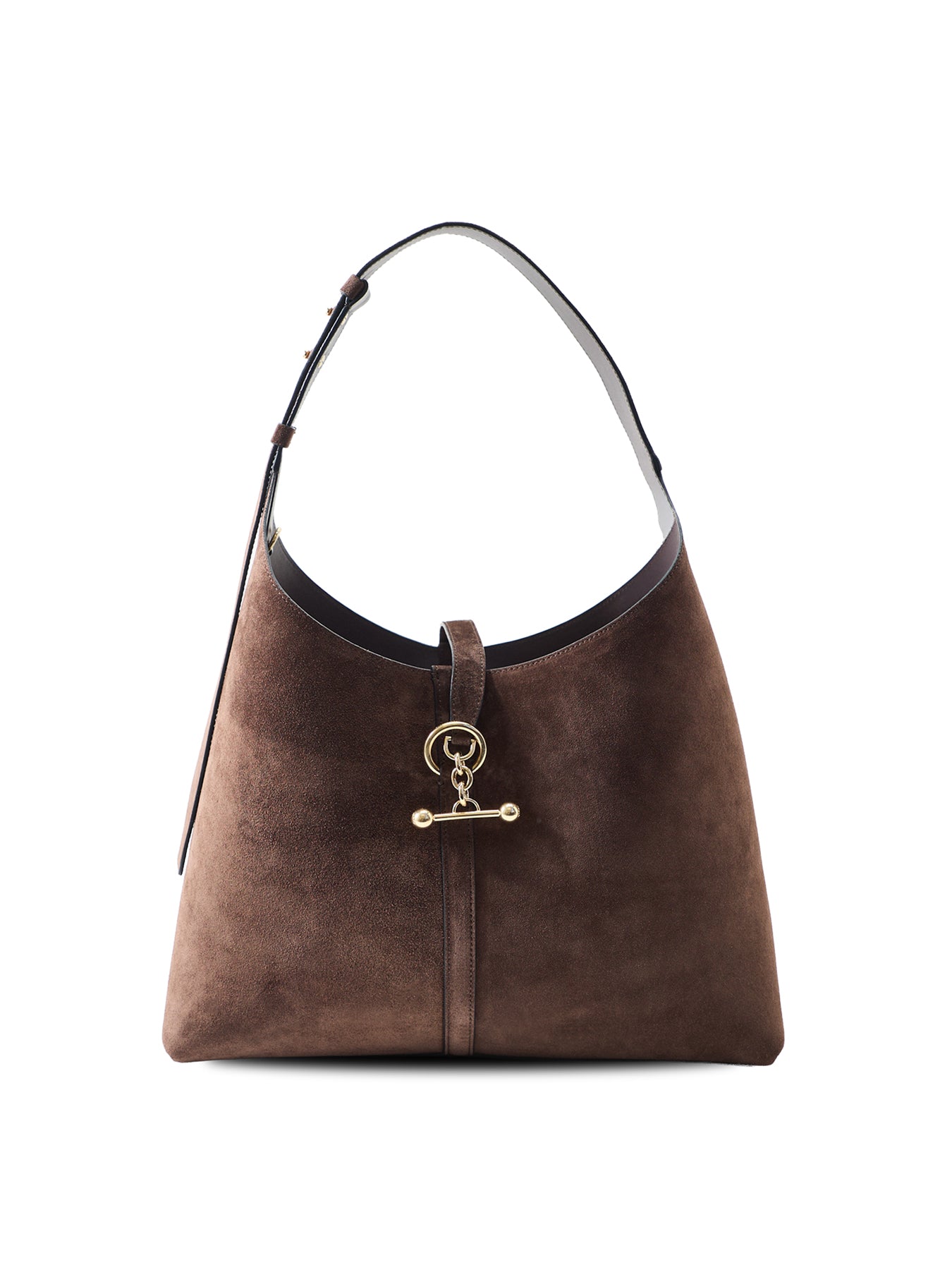 Kite Hobo Suede Tote Bag Brown
