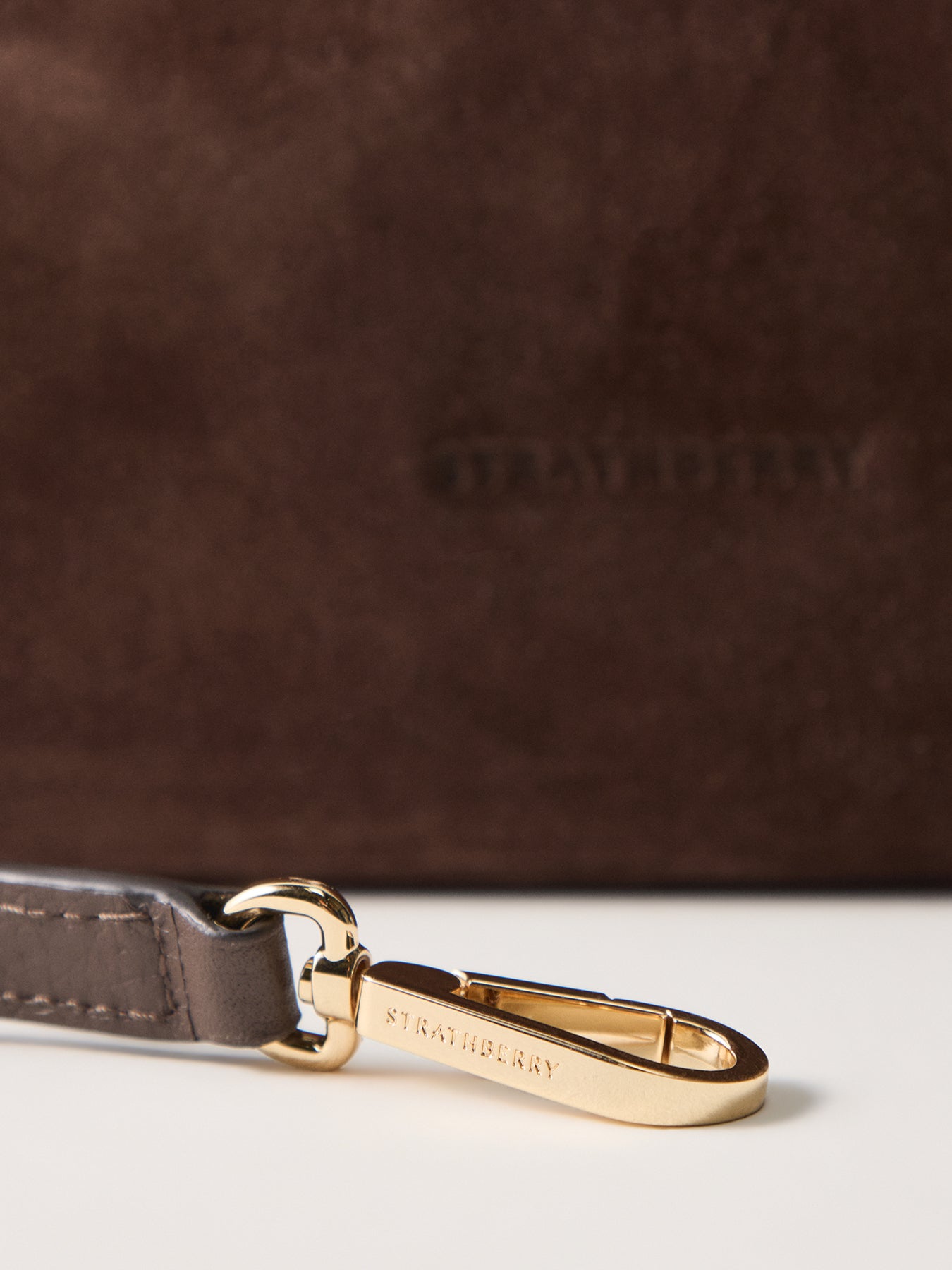 Charlotte Midi Suede Bag Chocolate