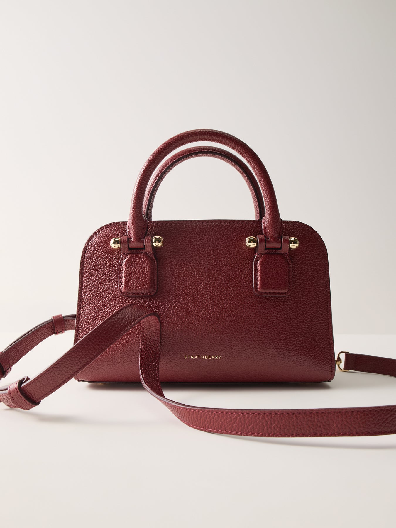Georgia Mini Leather Tote Oxblood