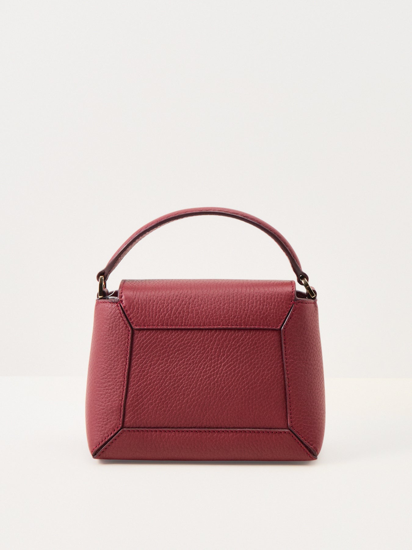Mosaic Nano Grain Leather Crossbody Bag Oxblood